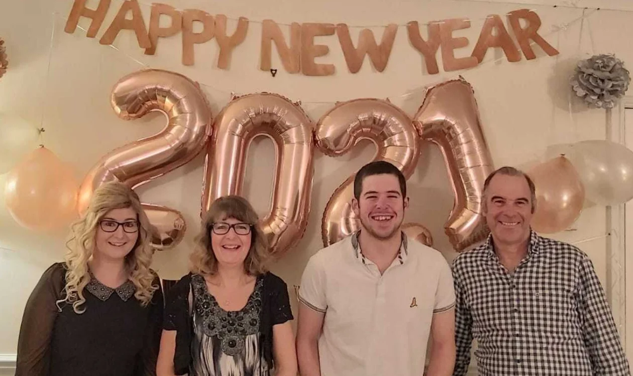 The Bowser family celebrating the new year in 2021