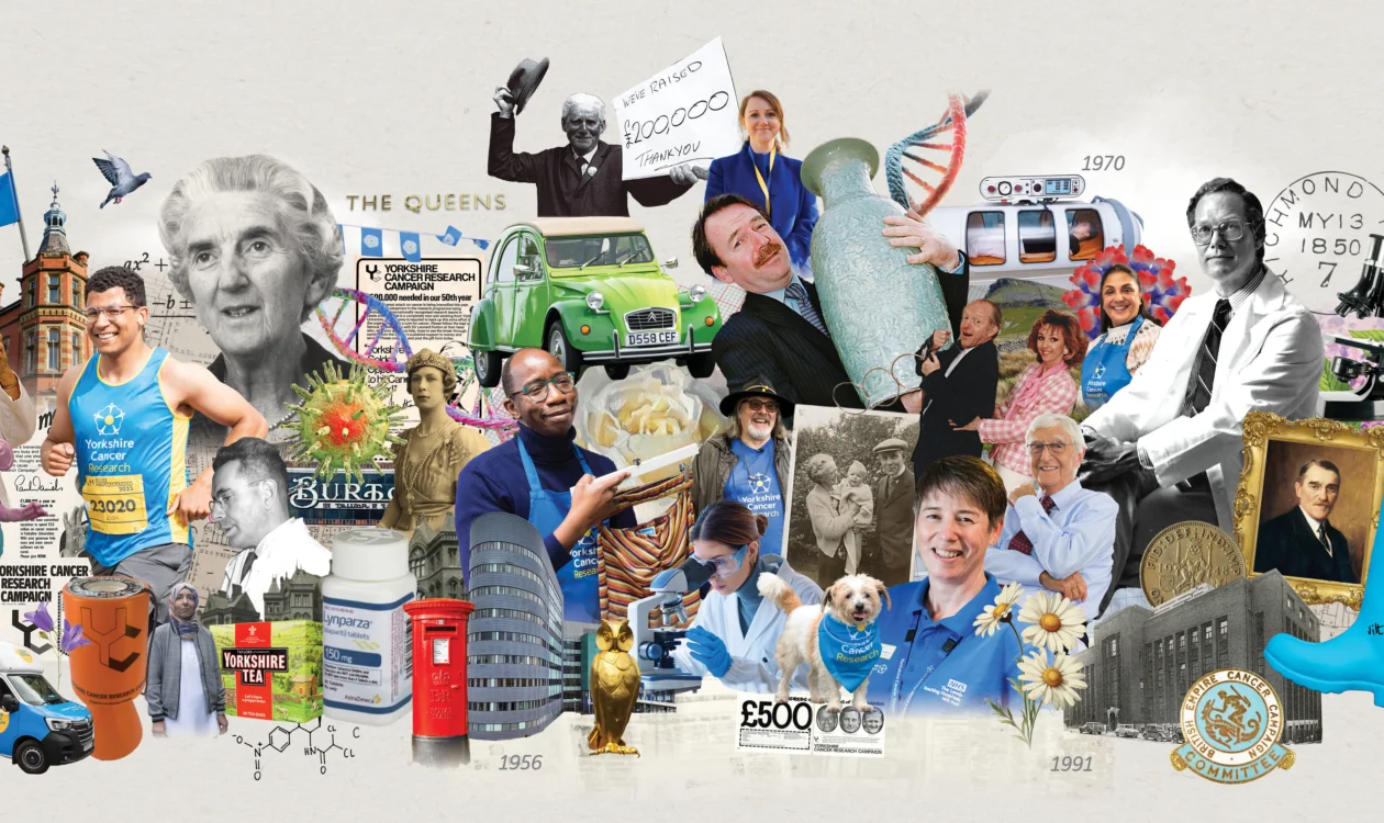 A collage of people and events from across the charity's 100-year history