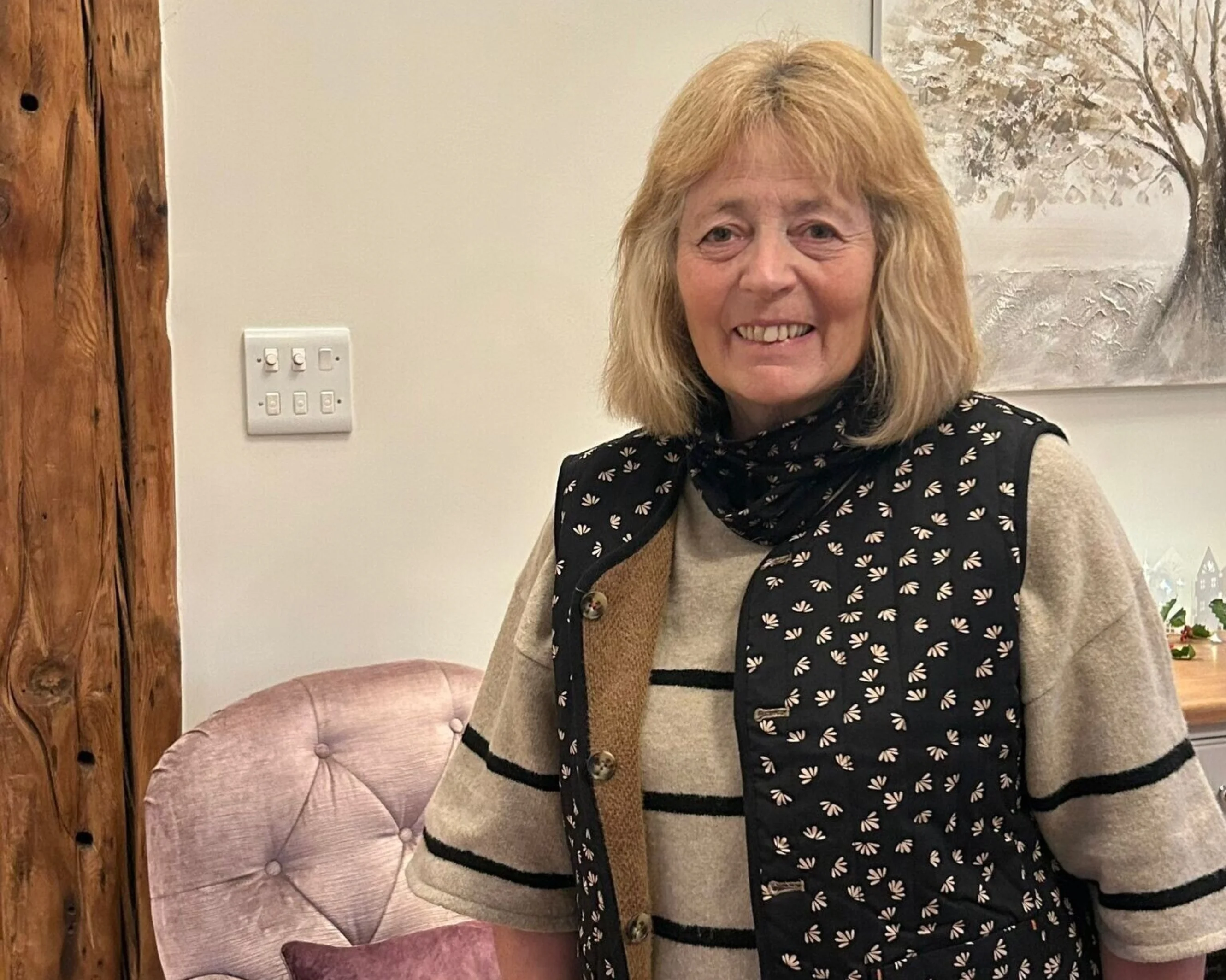 Ros Carthy in her home