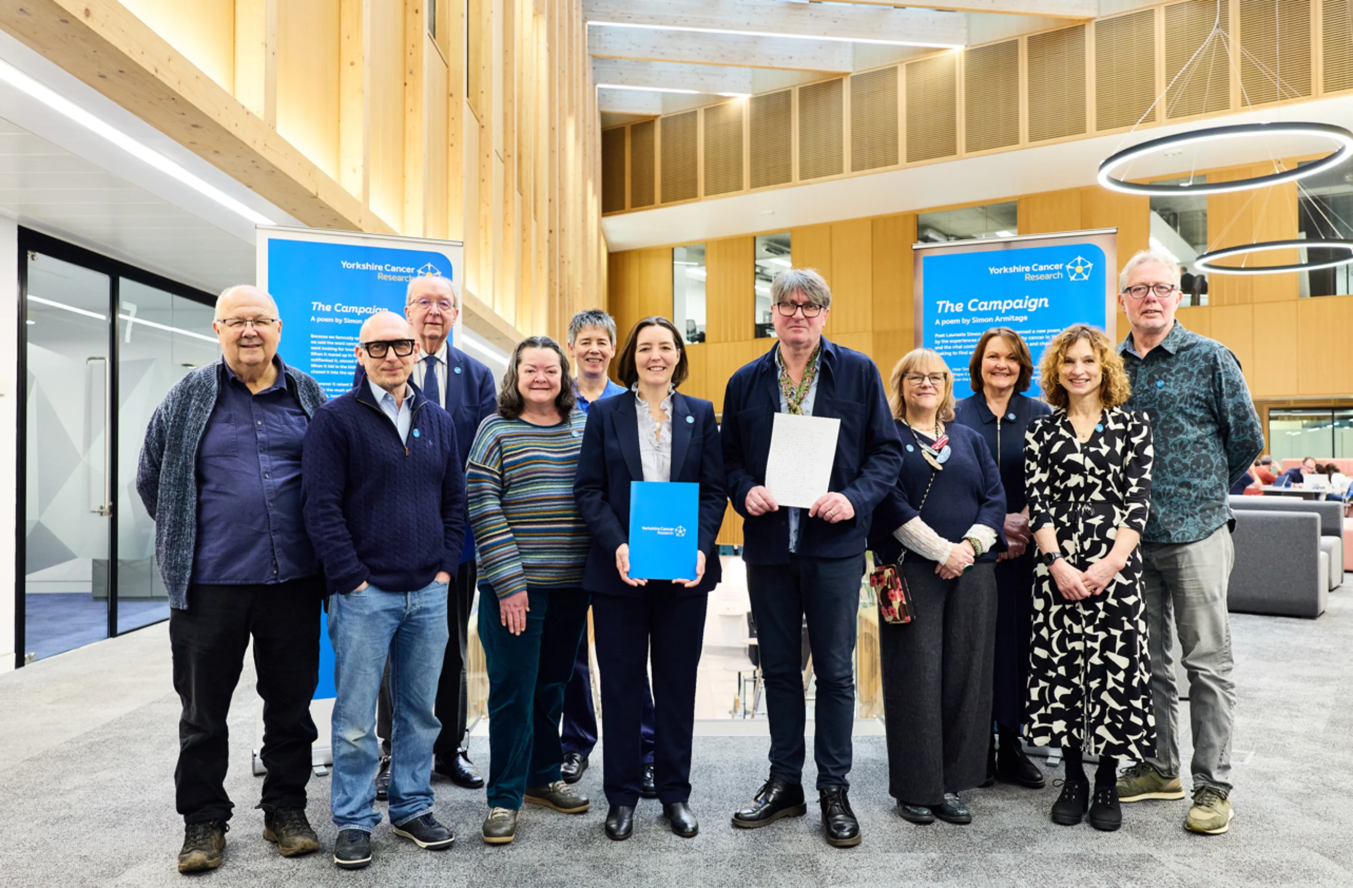 Simon Armitage and supporters gather to launch 'The Campaign'