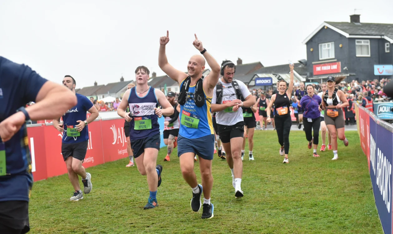 Yorkshire Cancer Research runner taking part in a challenge event