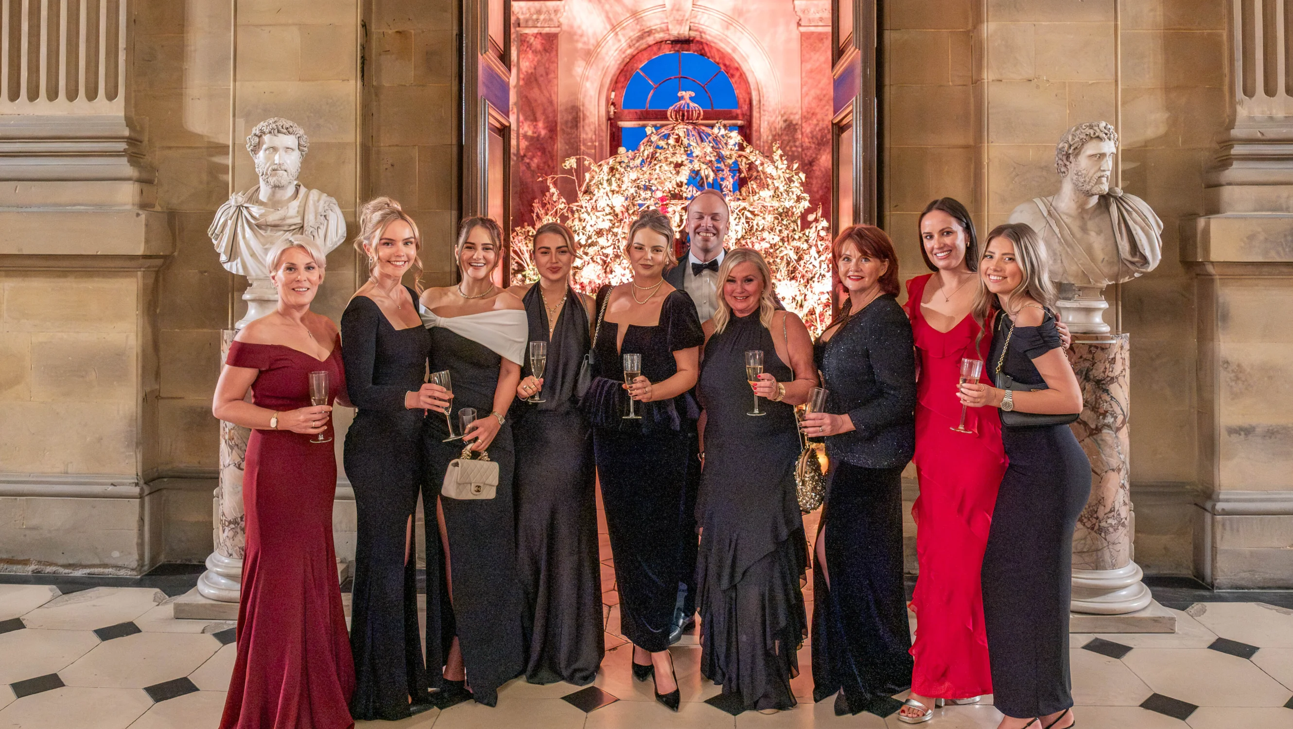 Group of guests in front of Castle Howard