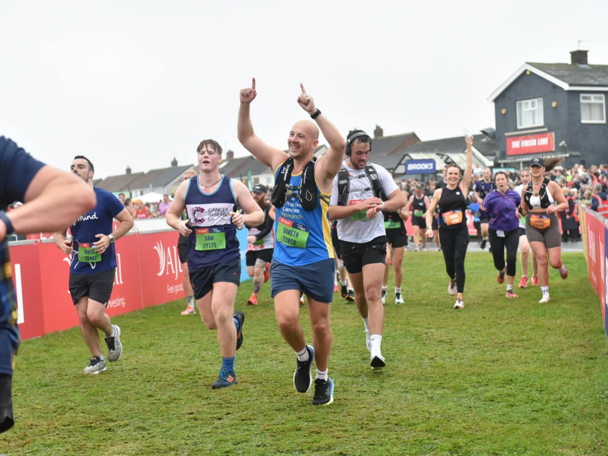 Yorkshire Cancer Research runner taking part in a challenge event