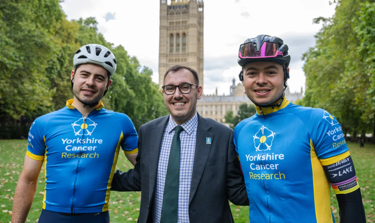 Tom Gordon MP with the Tanfield Brothers
