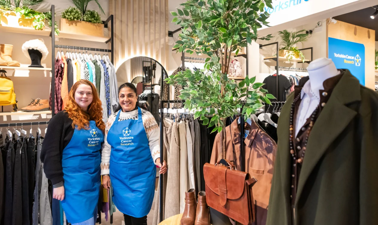 Shop Manager Rosa Sargent and Deputy Shop Manager Shindo Kaur Mold thank everyone who has dropped off their pre loved items made a purchase or volunteered their time in the shop