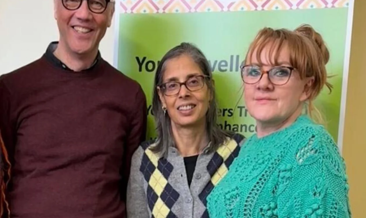 Professor Karl Atkin Dr Sangeeta Chattoo and Violet Cannon Chief Executive at York Travellers Trust