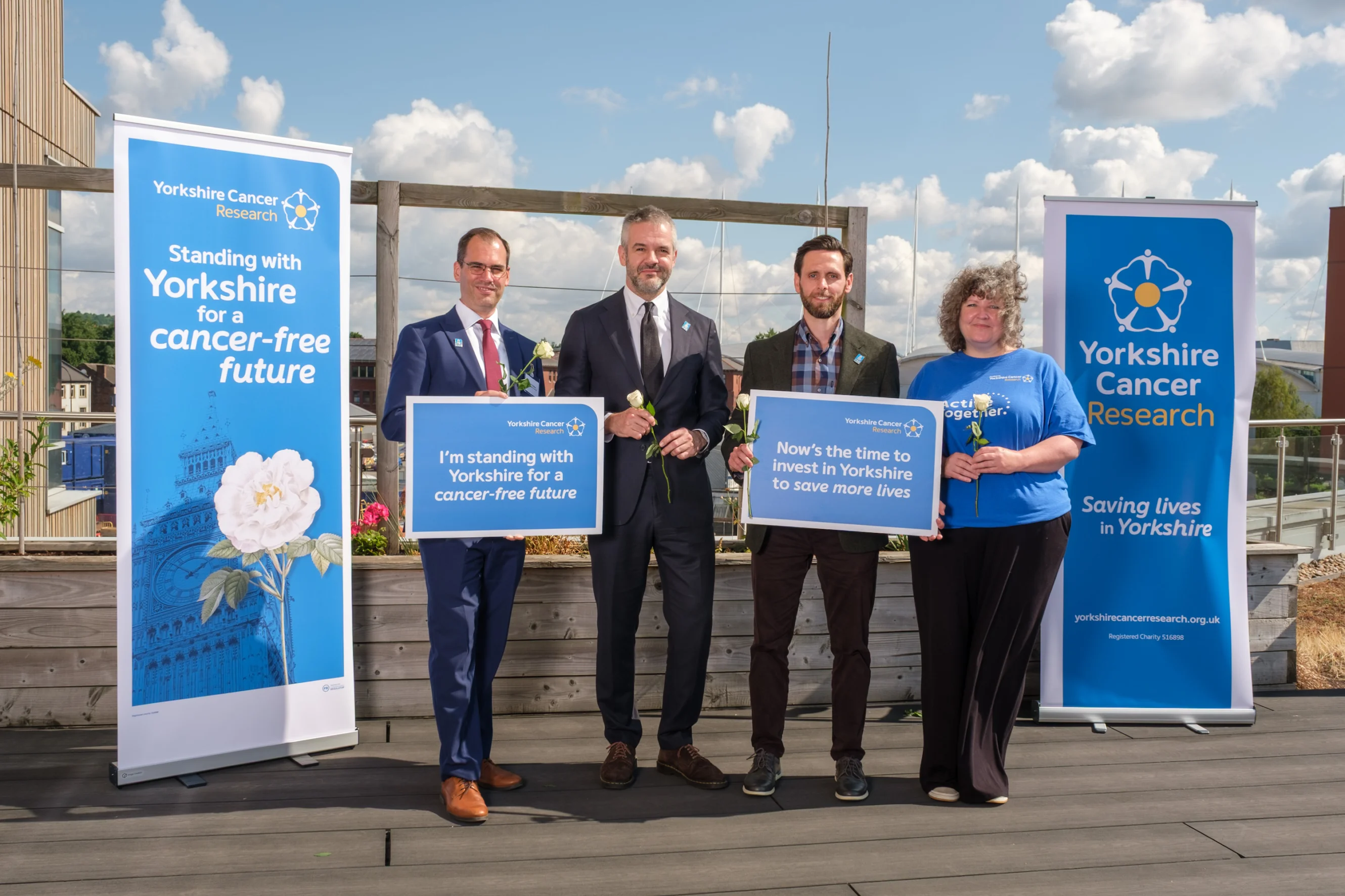 Supporters gathered at Sheffield Hallams Advanced Wellbeing Research Centre