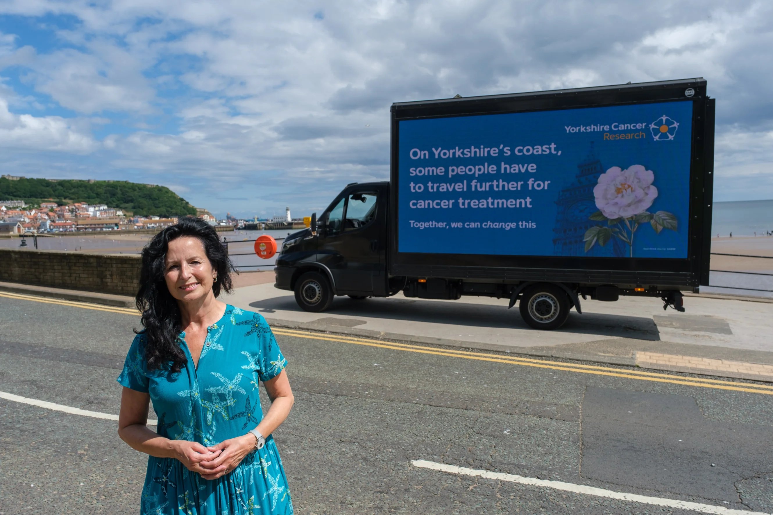 Anne standing in front of the 'digivan'