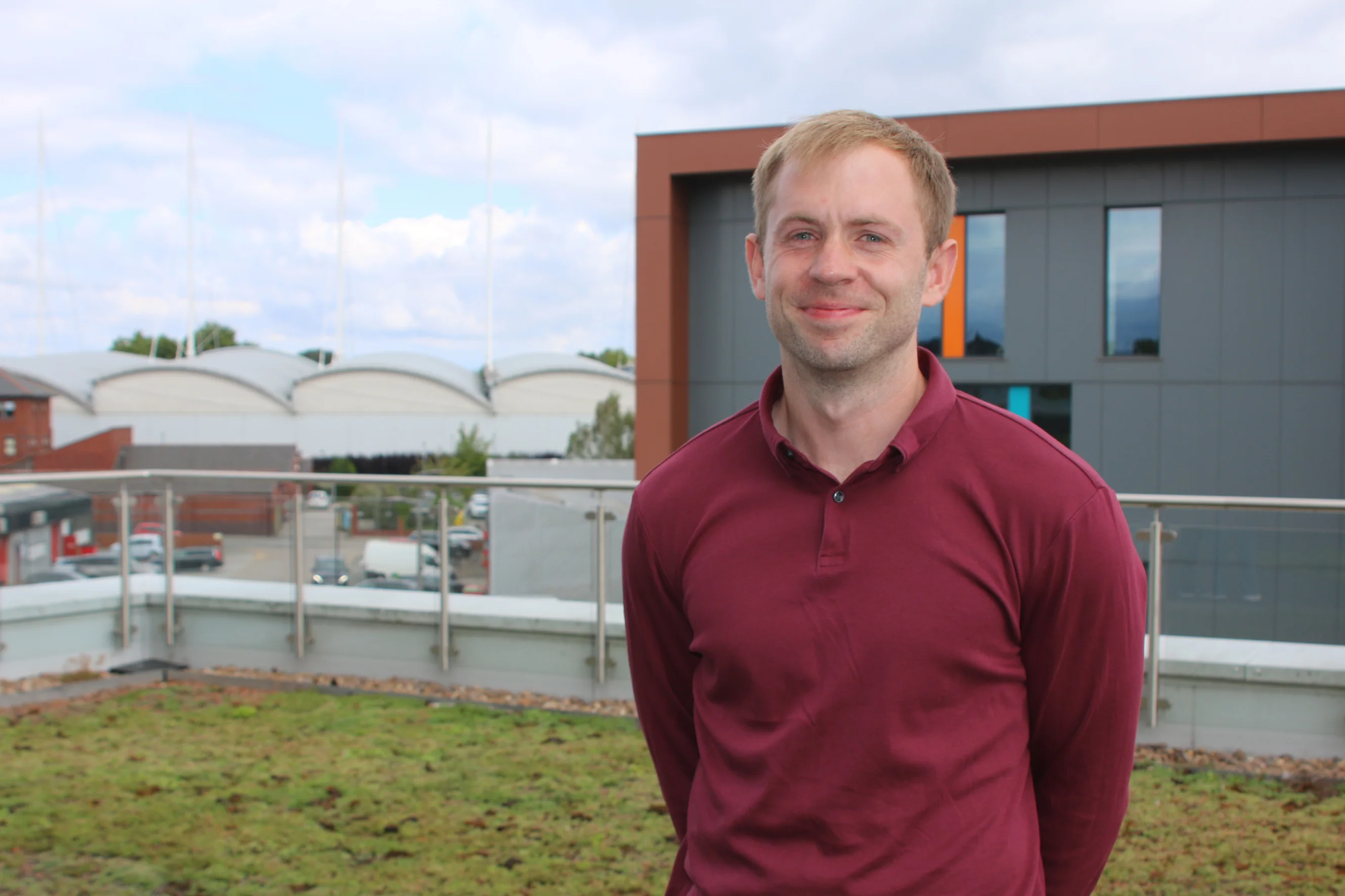 Dr Tom Parkington at Sheffield Hallam University's Advanced Wellbeing Research Centre (AWRC)