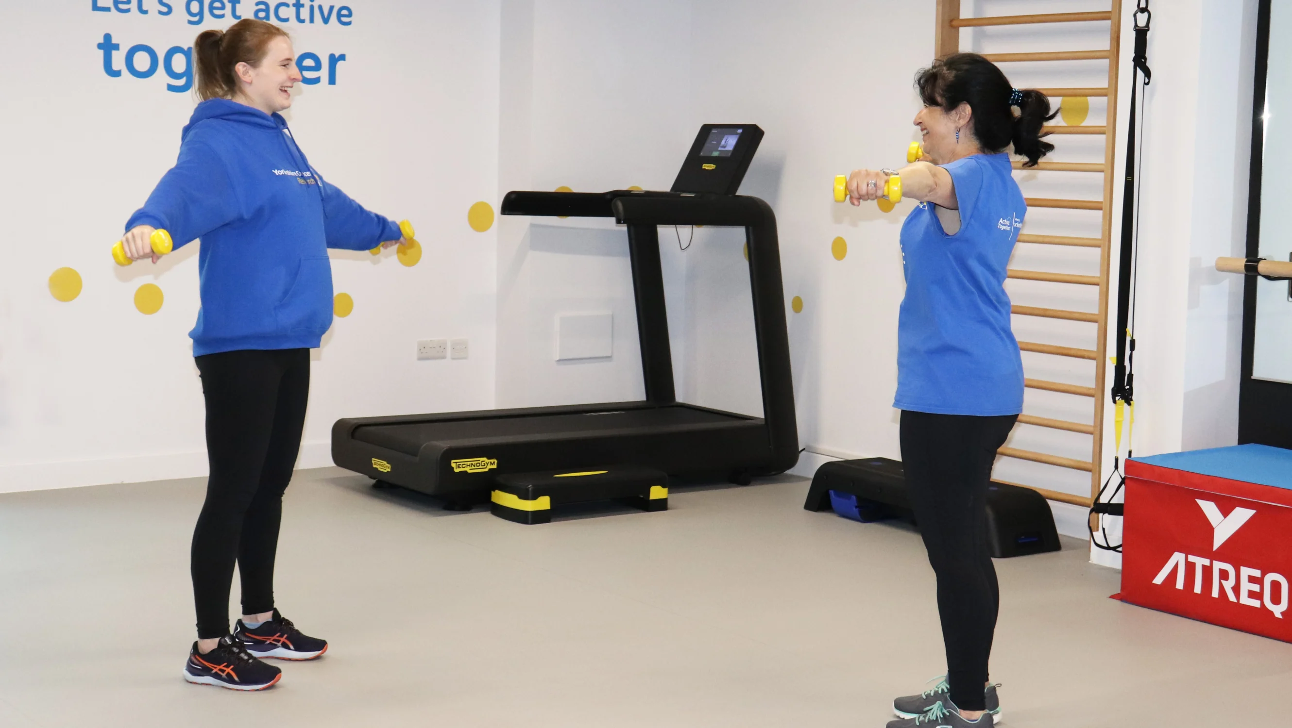 Anne performing exercises as part of her personalised Active Together programme