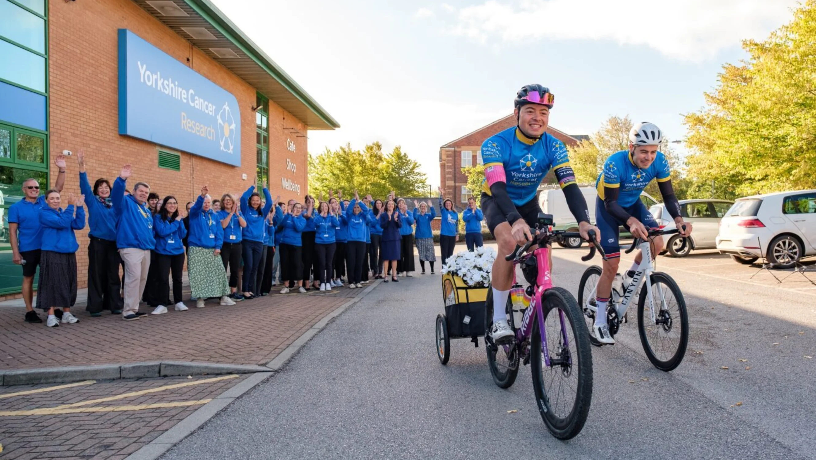 The Tanfield Brothers setting off on their 250 mile journey to Westminster