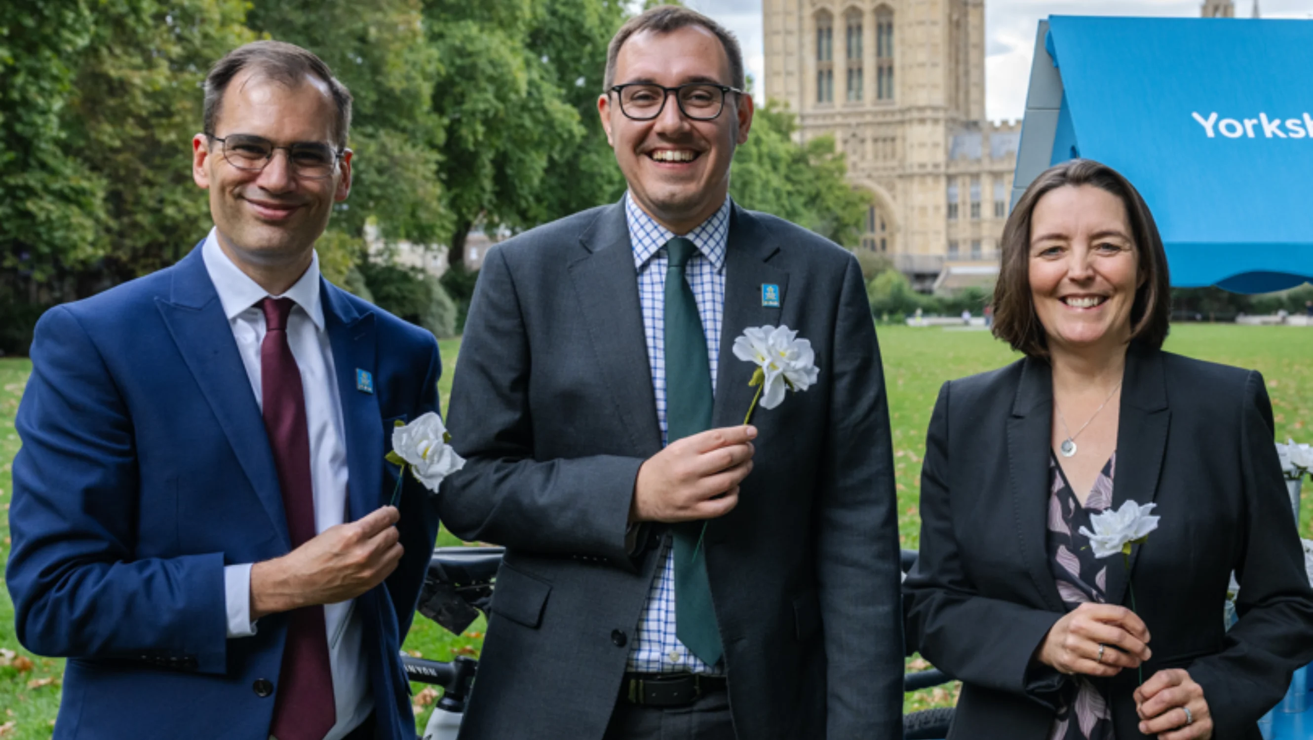 Dr Stuart Griffiths, Tom Gordon MP and Dr Kathryn Scott