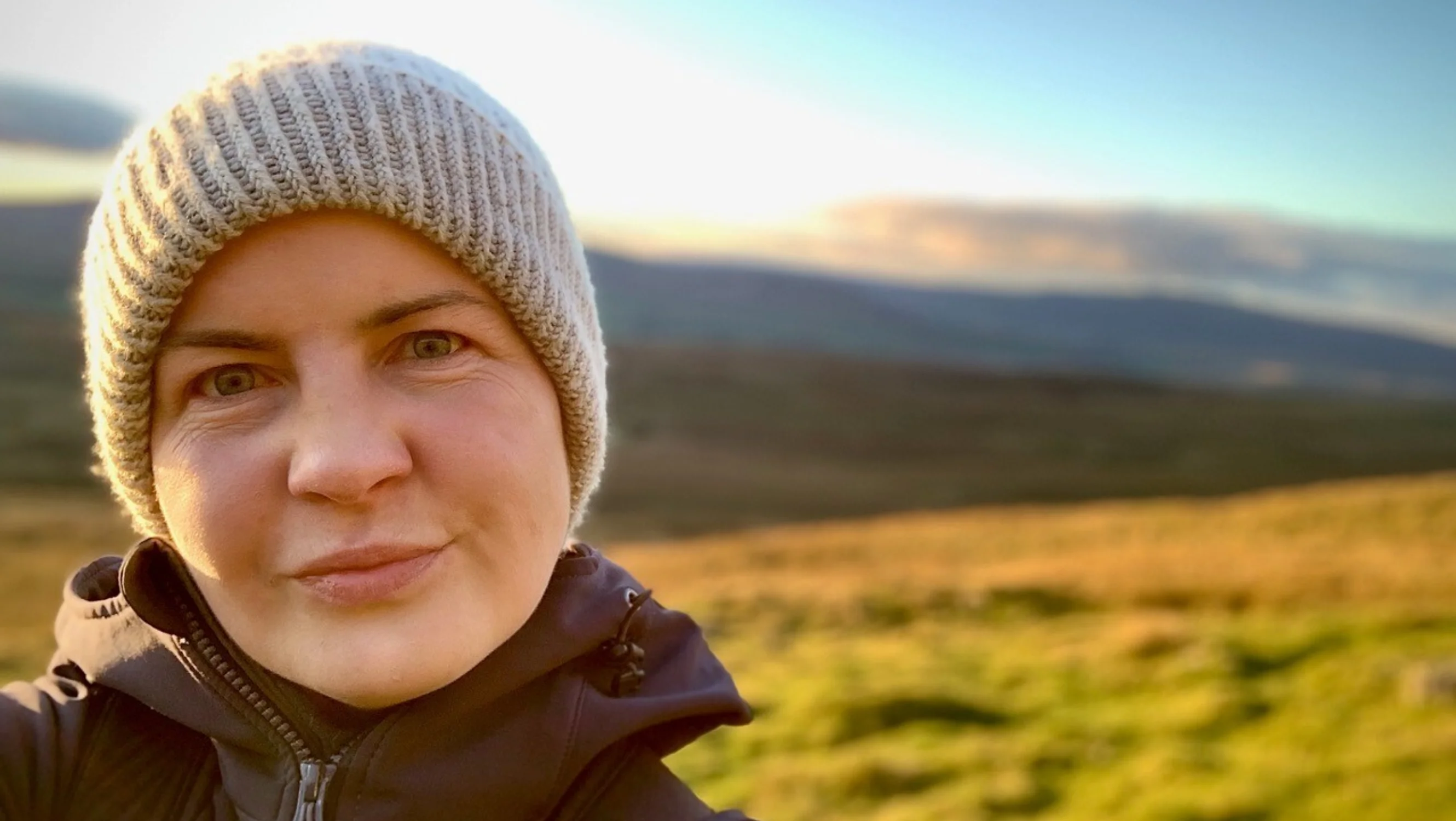 Woman on a field.