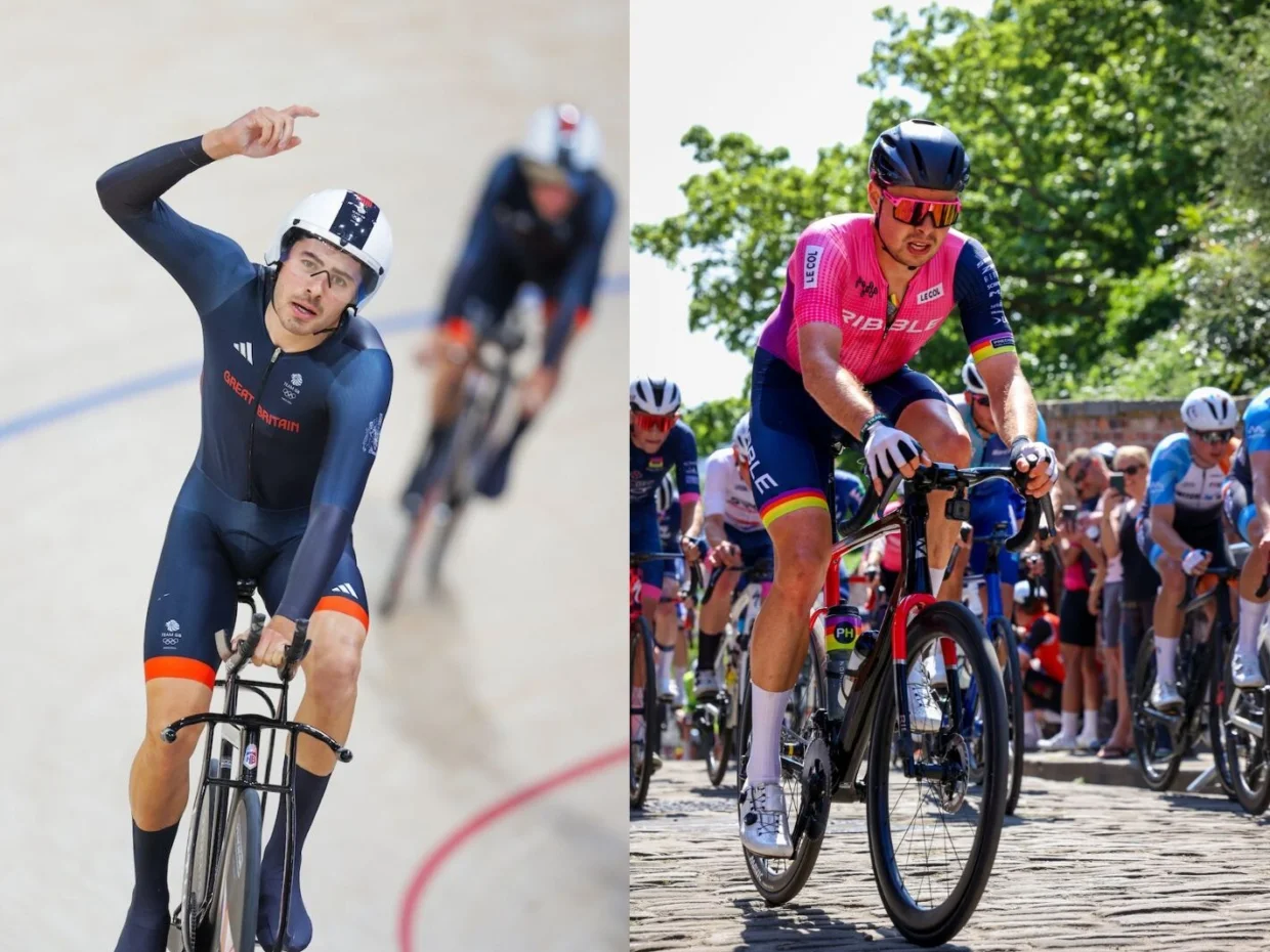 The Tanfield brothers cycling in individual races