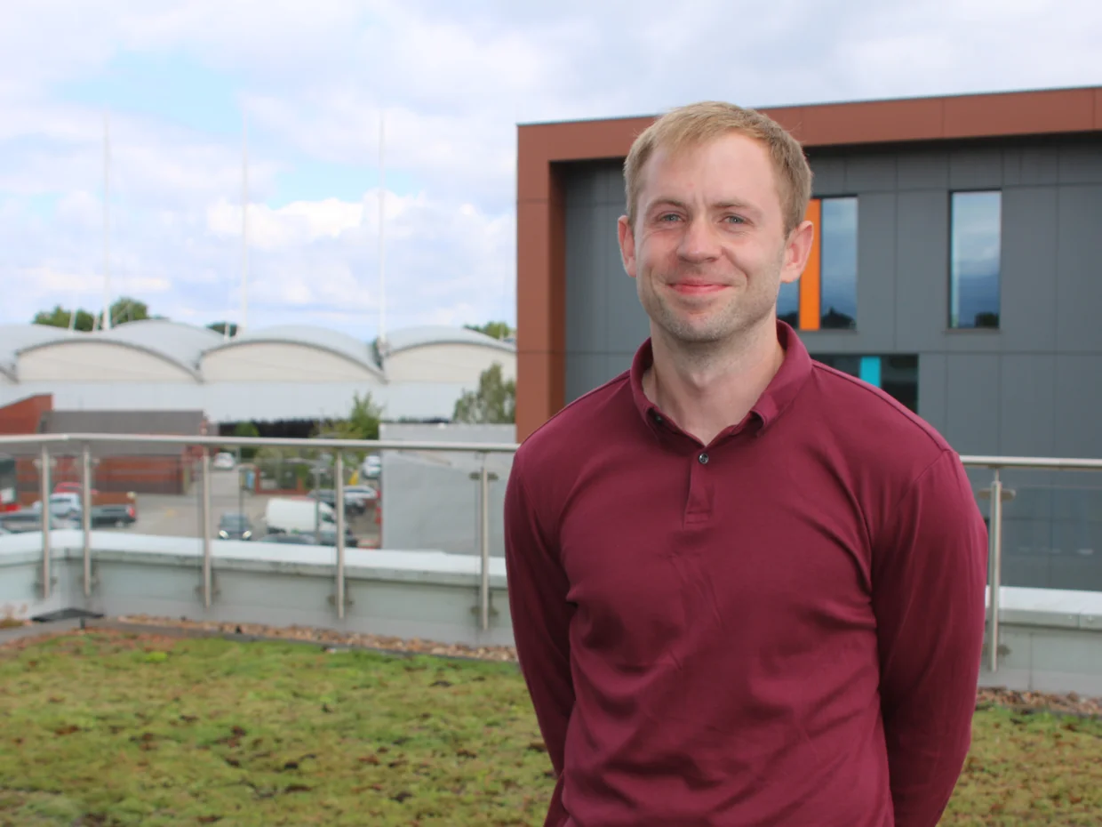 Dr Tom Parkington at Sheffield Hallam University's Advanced Wellbeing Research Centre (AWRC)
