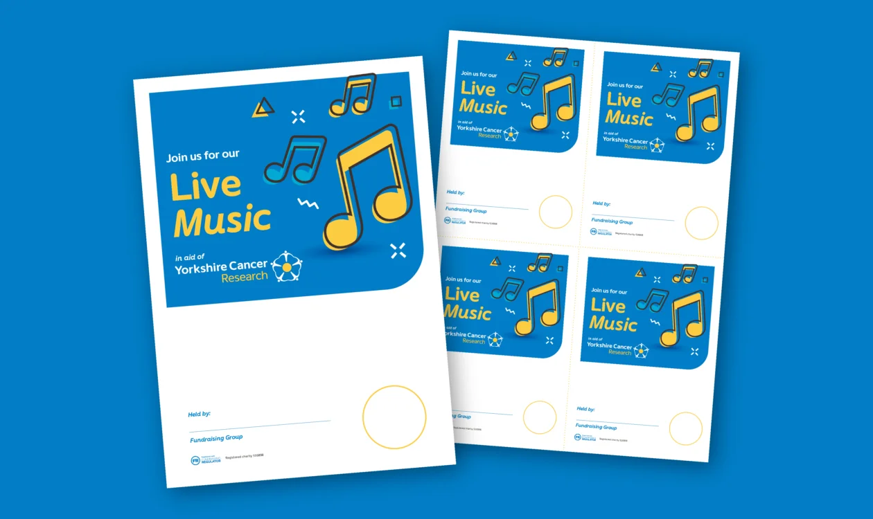 Thumbnails of the poster and tickets that will be downloaded.