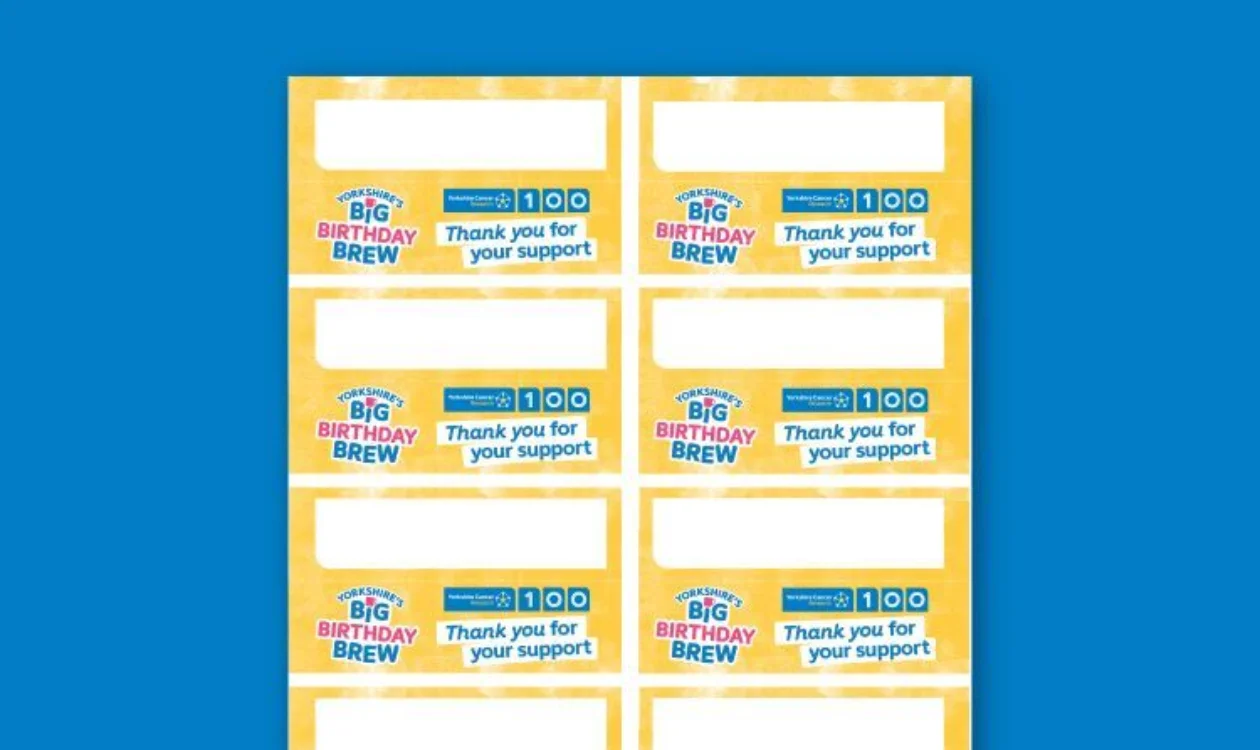 big birthday brew cake labels