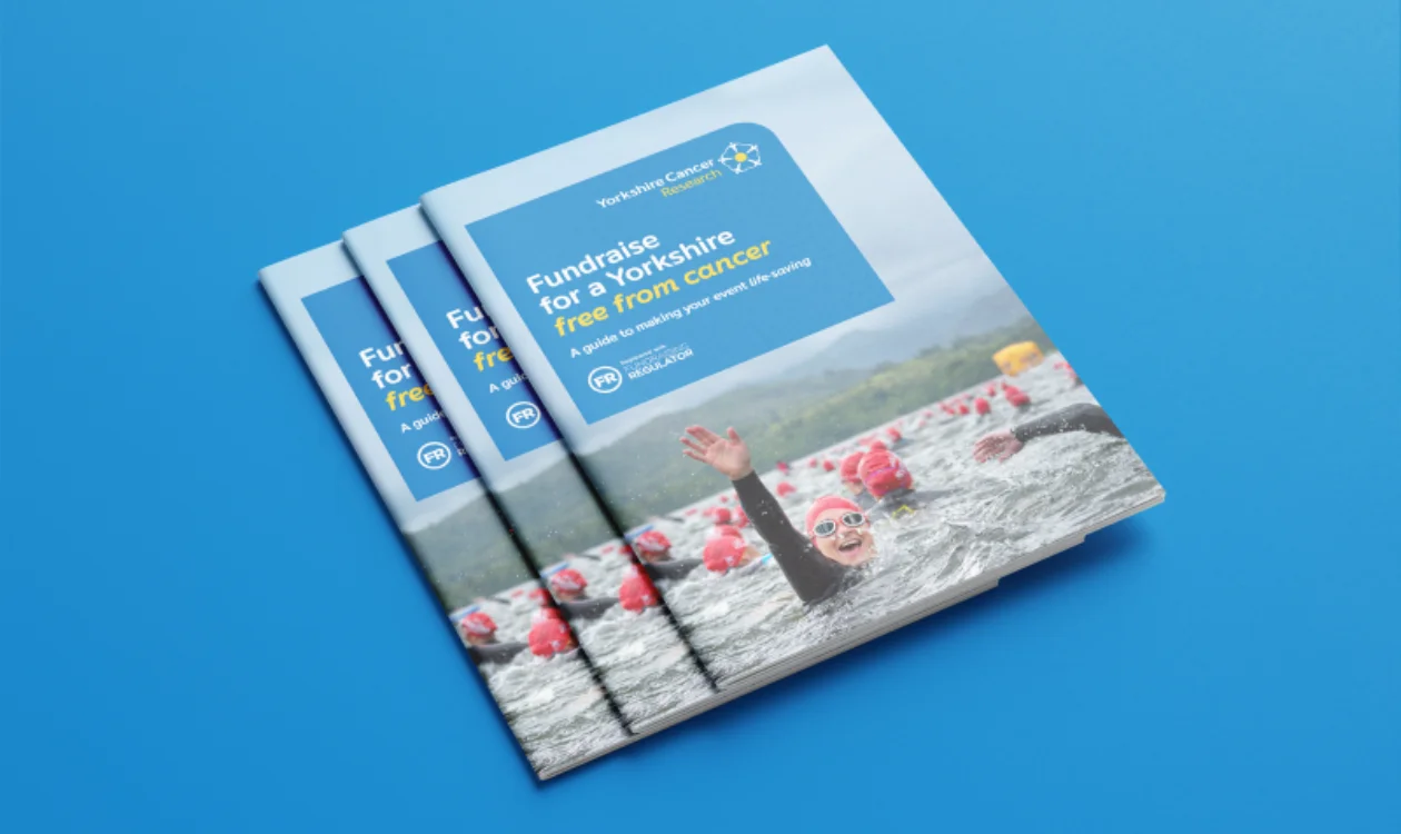 A stack of A4 fundraising guides