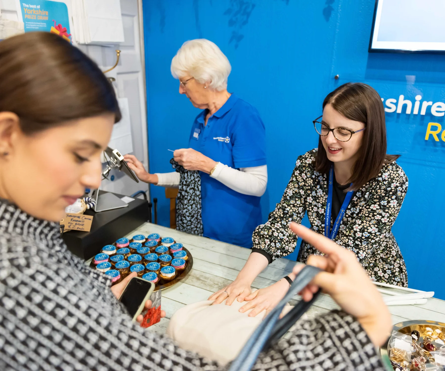 Person making a purchase in store