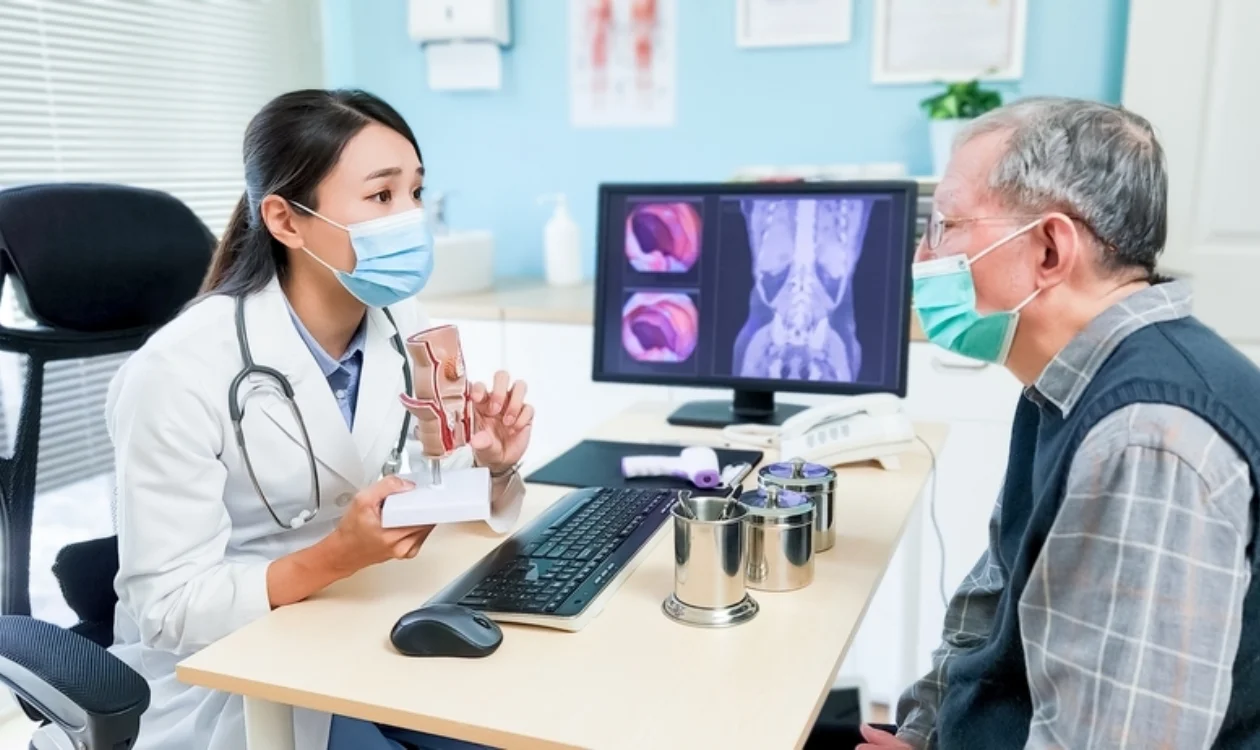 Doctor talking to patient