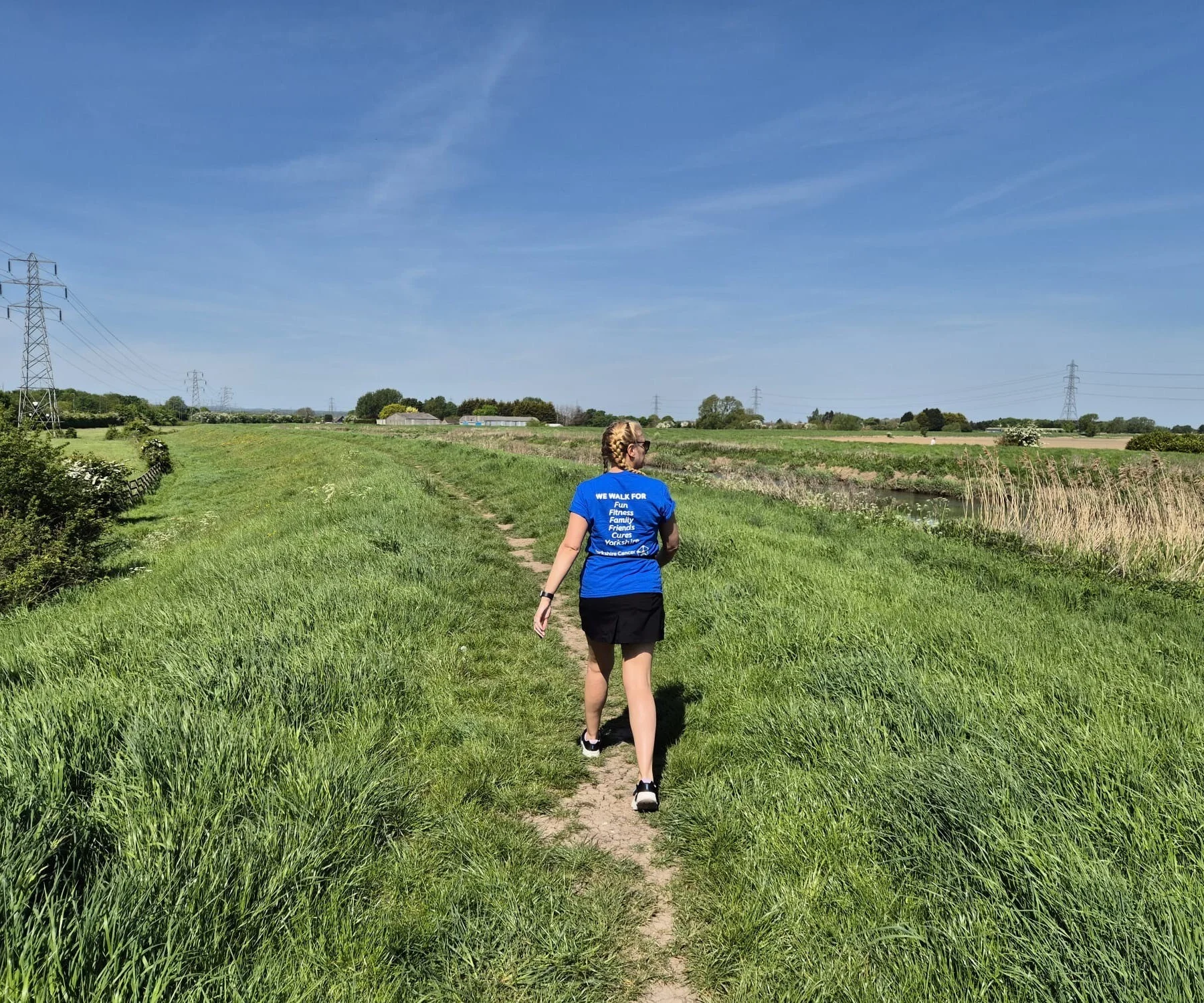 Jayne walking in the countryside