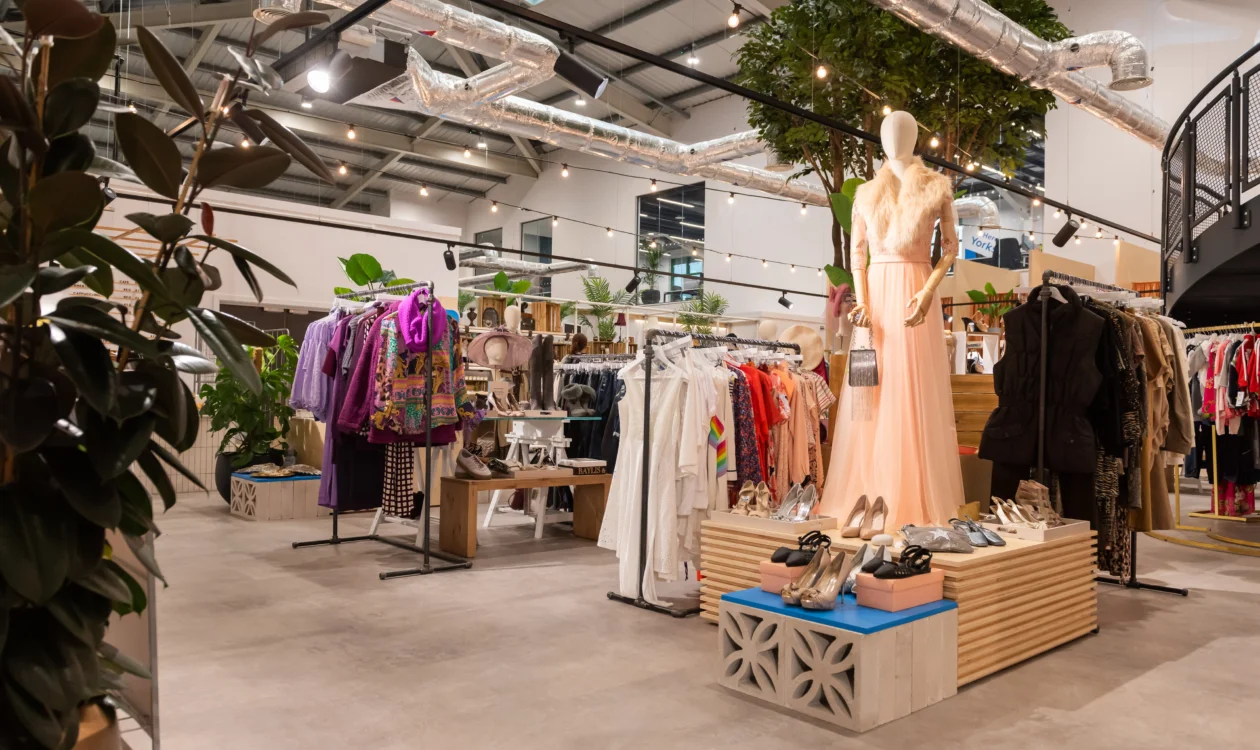 A picture of the inside of the Hornbeam Park shop