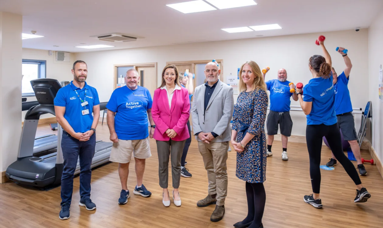 From left, John Brinkley, Therapy Manager and Service Lead for Prehabilitation and Rehabilitation at Montagu Hospital, David Bottomley, Sally Jameson MP, Michael Hart, Chief Executive Officer at Doncaster Culture and Leisure Trust, Hannah Pilling, Policy and Public Affairs Manager at Yorkshire Cancer Research.