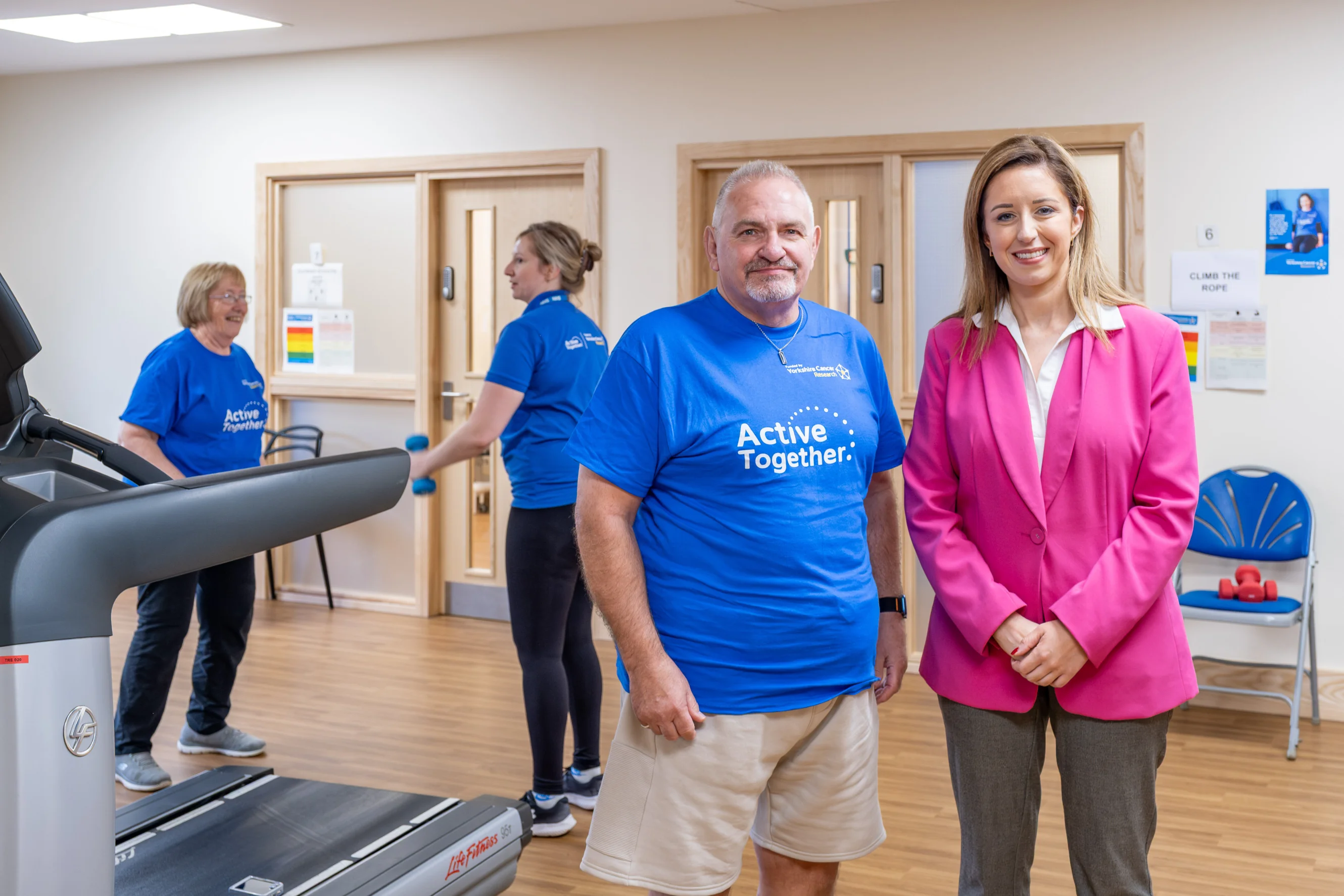 Former Doncaster rugby player David Bottomley recently shared his experience of Active Together during a visit by Doncaster Central MP Sally Jameson.