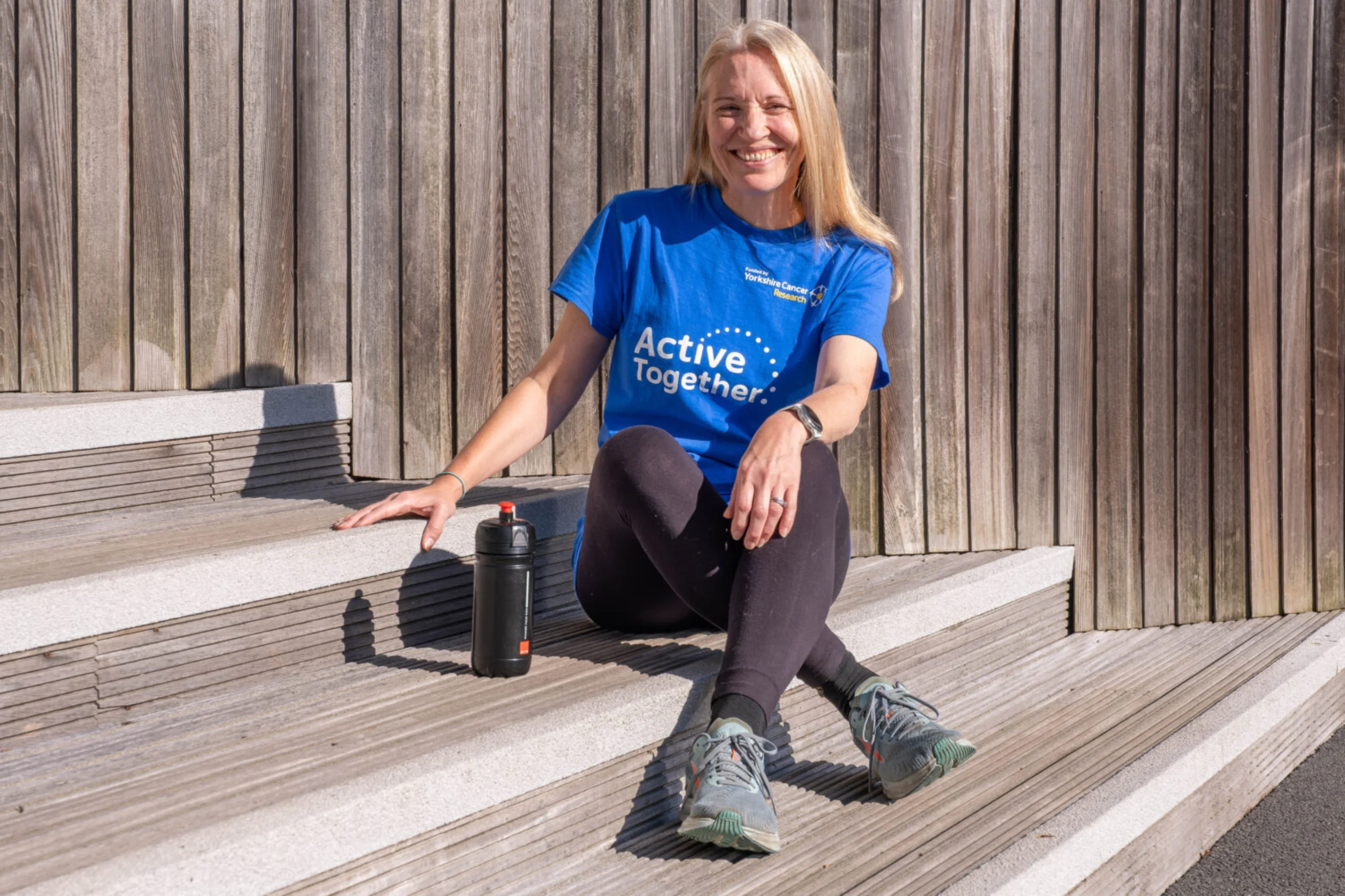 An image of Leona Deakin wearing an Active Together t-shirt.