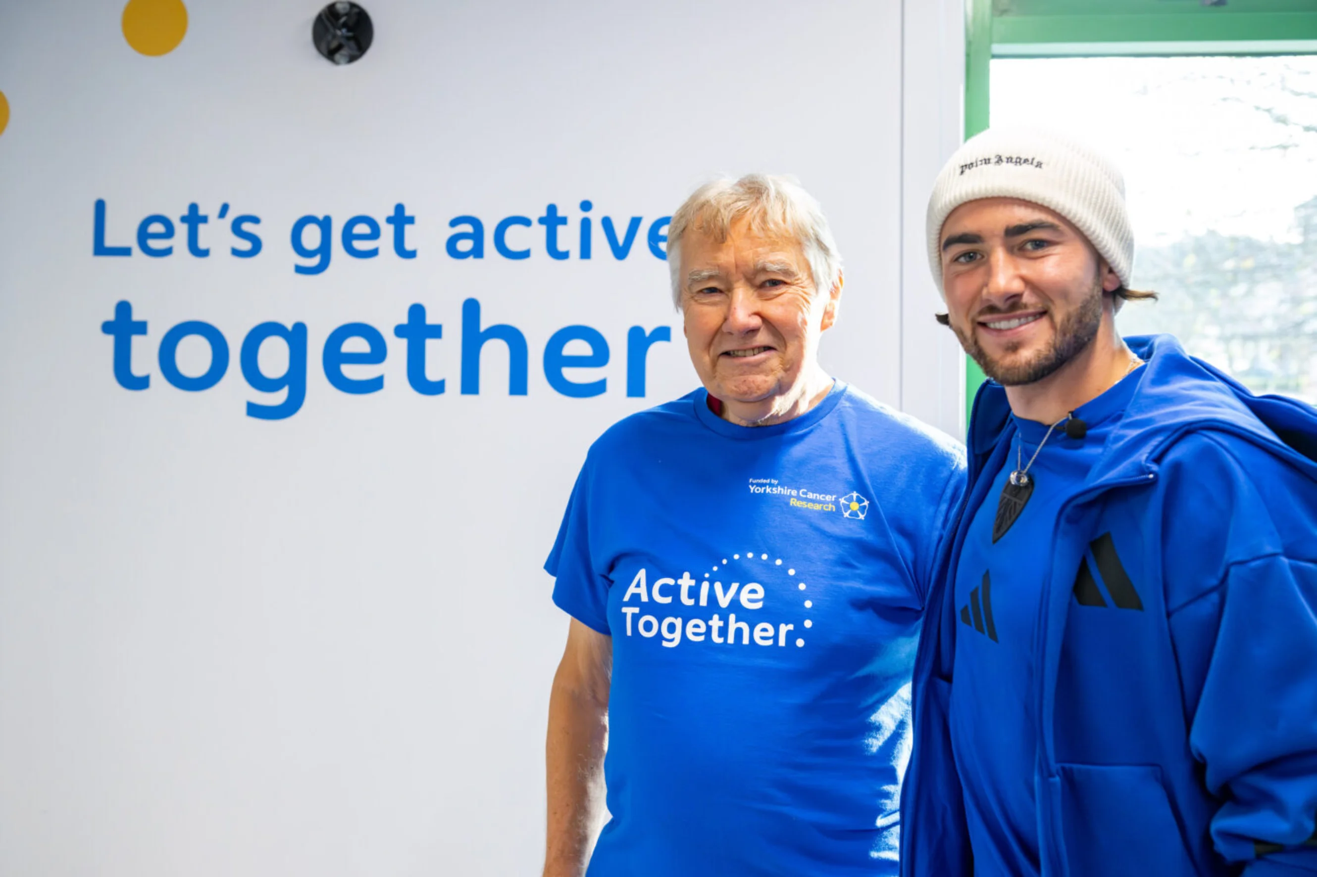Active Together member David Rance with Leeds United's Jack Harrison