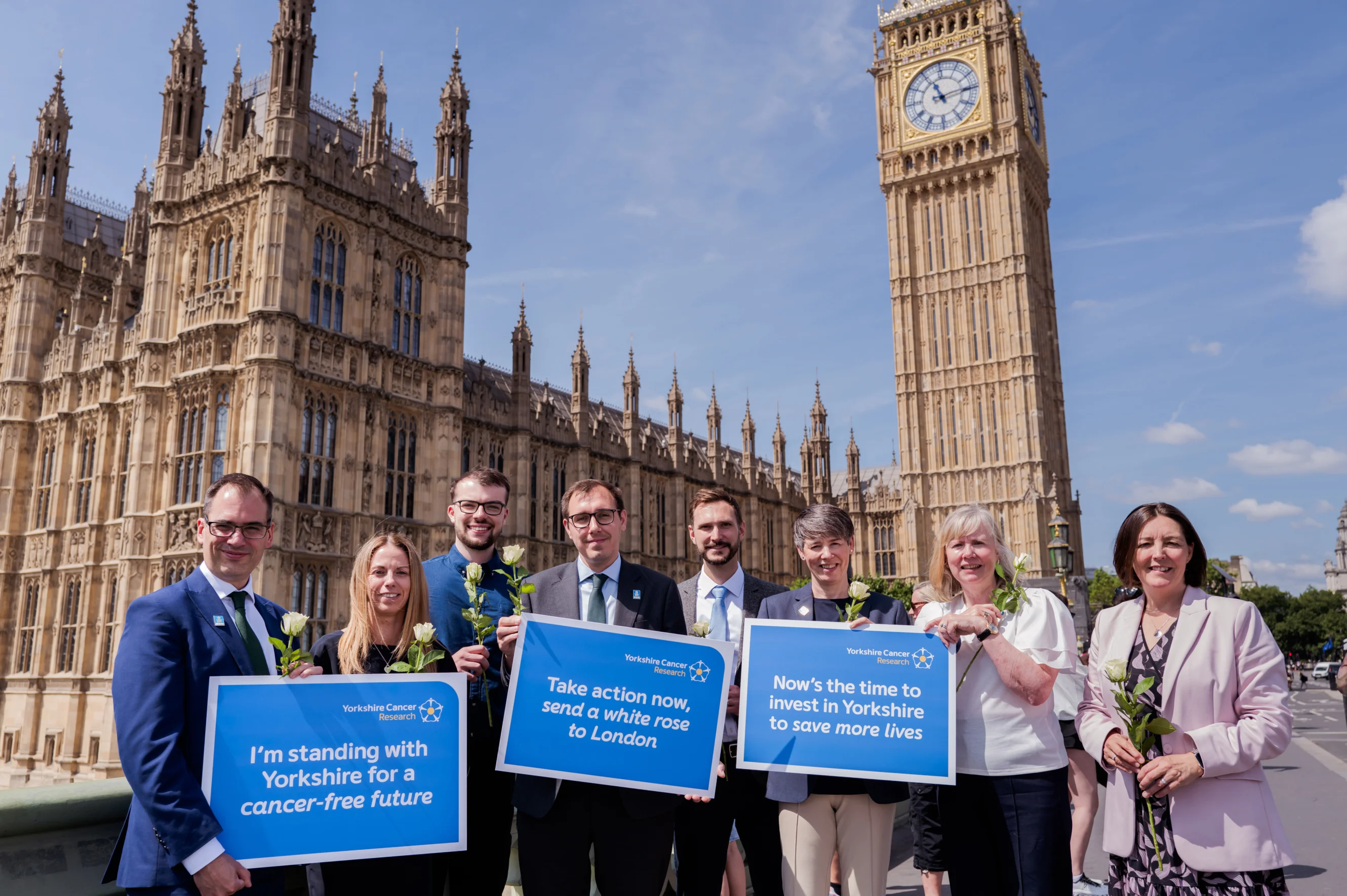 Charity supporters and politicians launched the White Rose campaign at Westminster in summer 2025