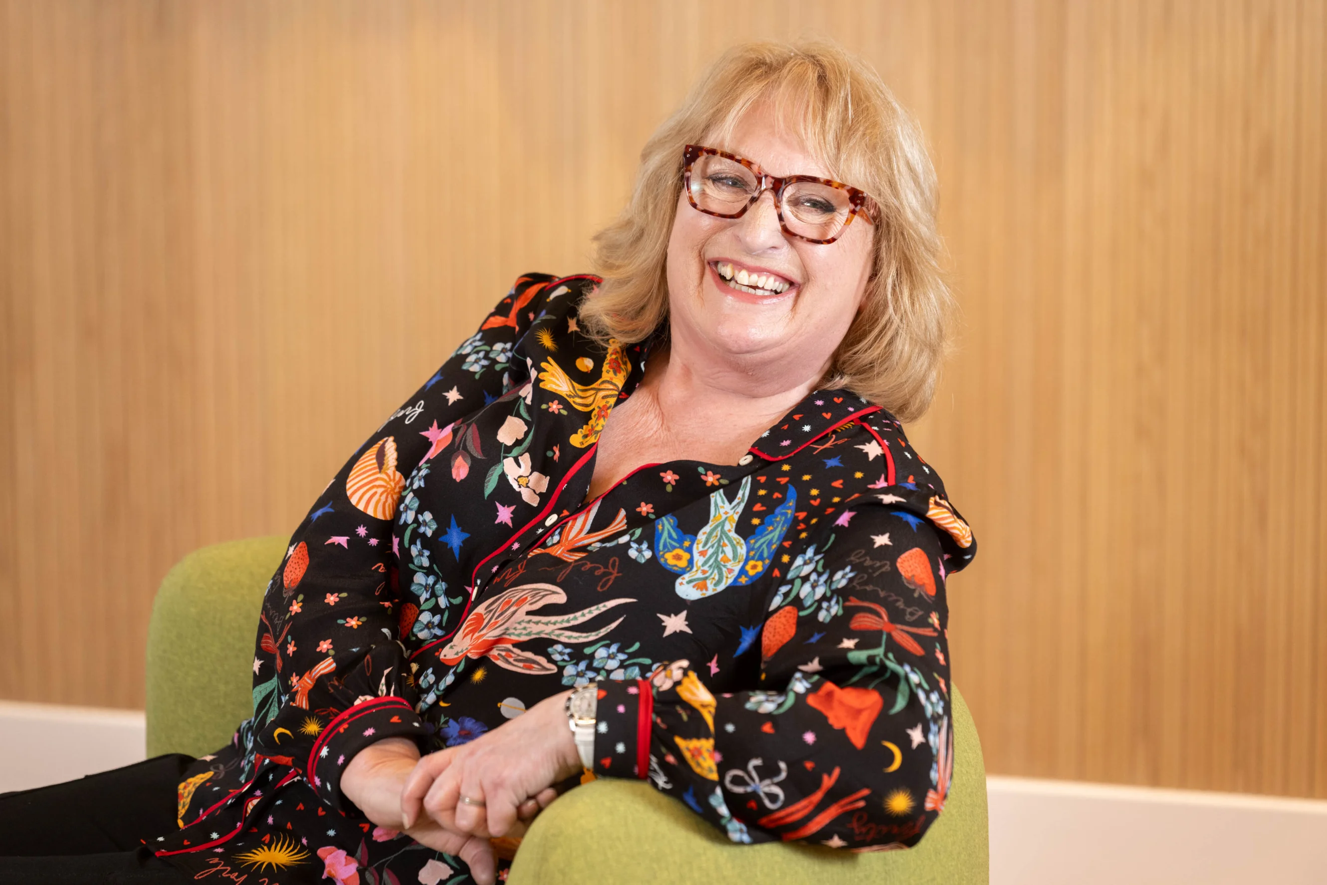 Linda Brown sitting down