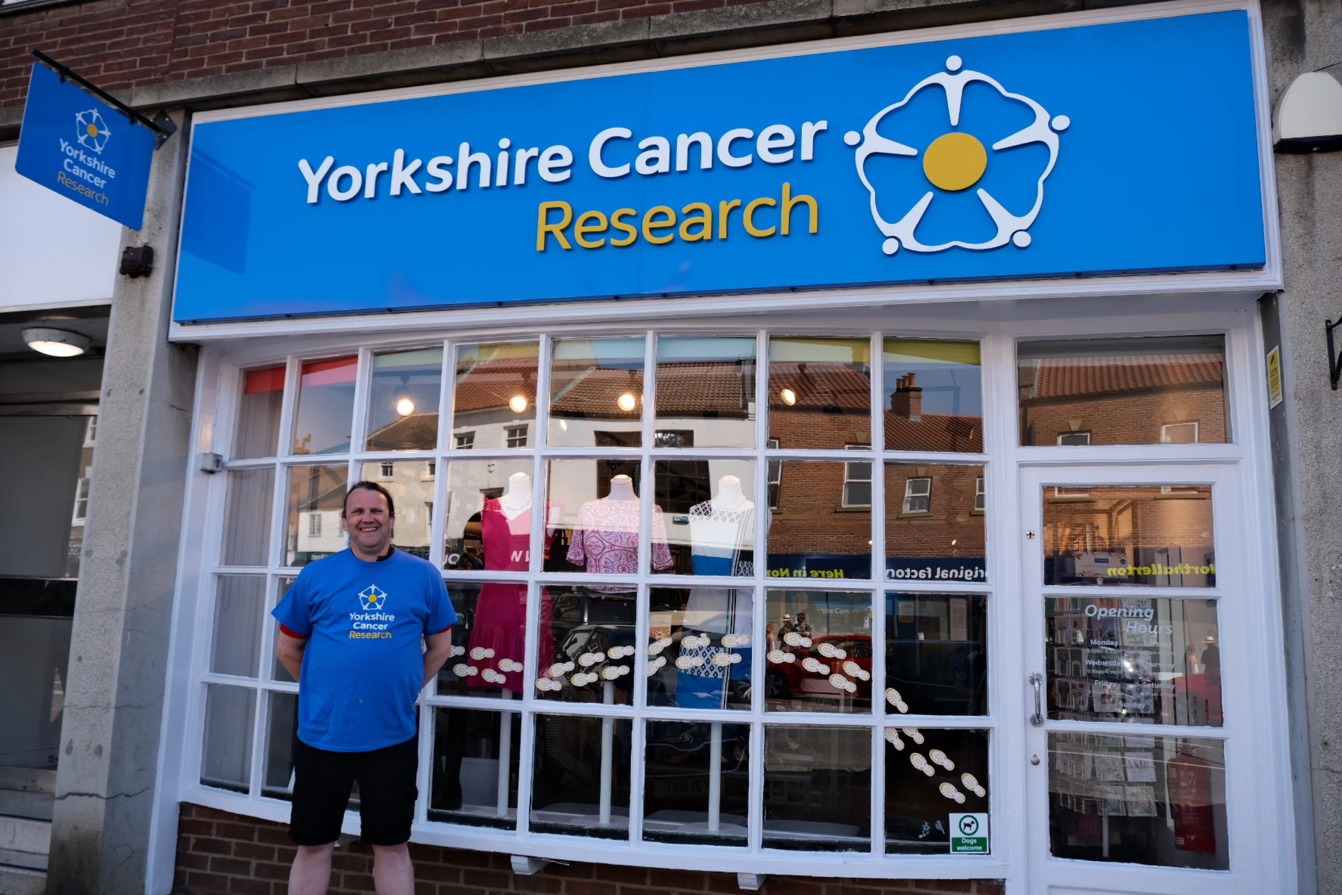 Phil standing in front of the Northallerton shop