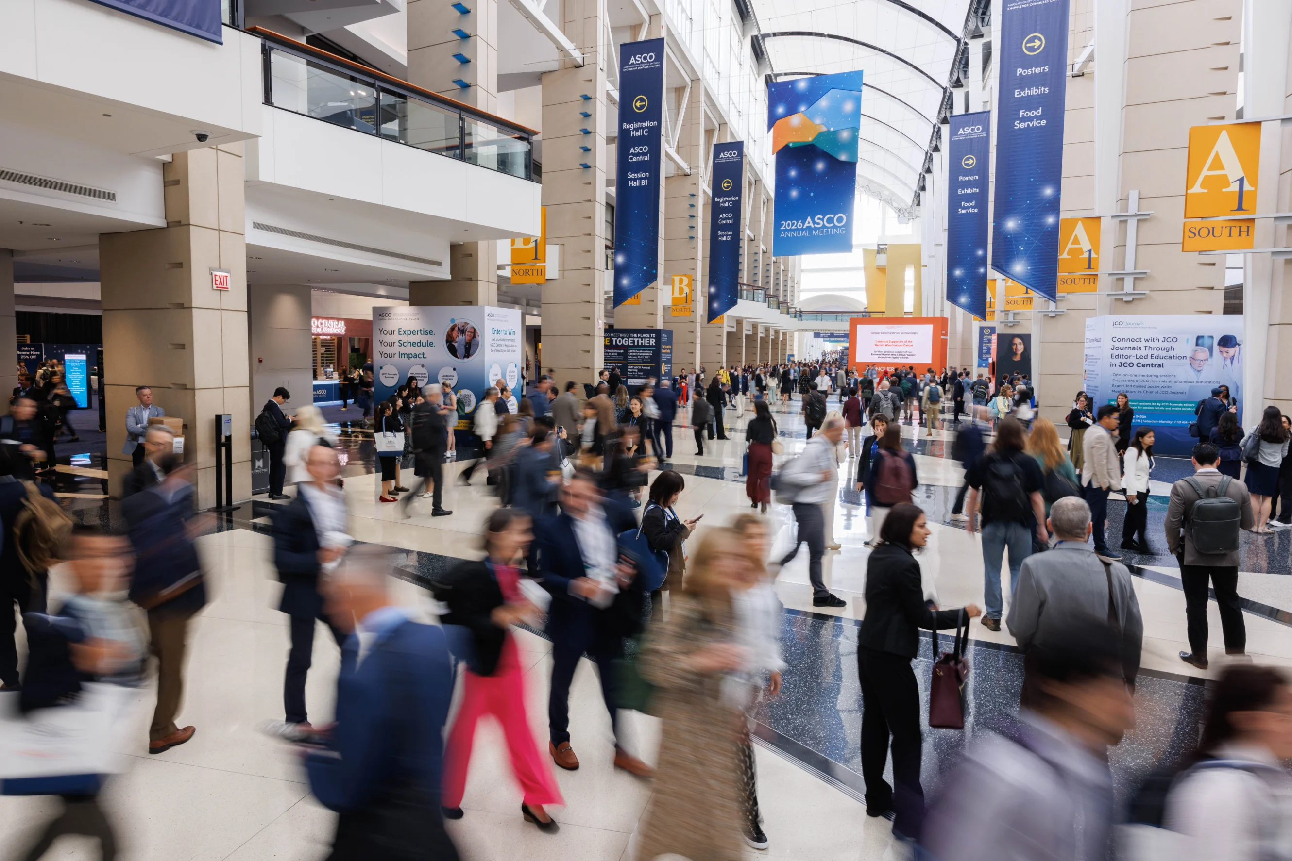 Chicago, IL - McCormick Place - 2026 ASCO Annual Meeting -  General Views here today, Saturday May 30, 2026. Physicians, researchers, and health care professionals from over 100 countries are attending the 62nd ASCO Annual Meeting. The ASCO Annual Meeting highlights the latest findings in all major areas of oncology. Photo by © ASCO/Scott Morgan 2026. Technical Questions: todd@medmeetingimages.com; ASCO contact: photos@asco.org. AM26_GeneralViews