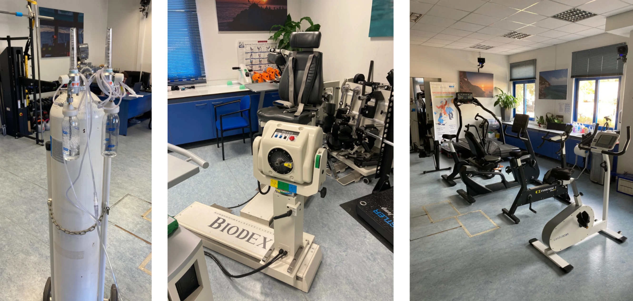 Photos of medical equipment in the R&P Sports Excellence lab