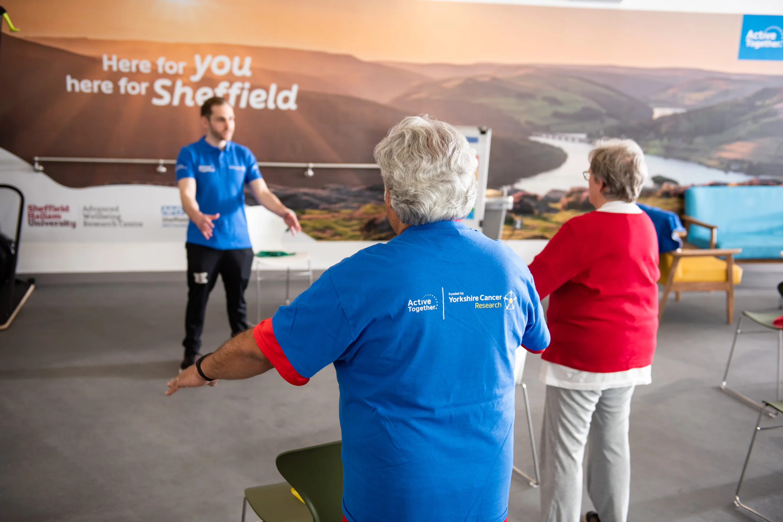 People at Active Together Sheffield taking part in a fitness class
