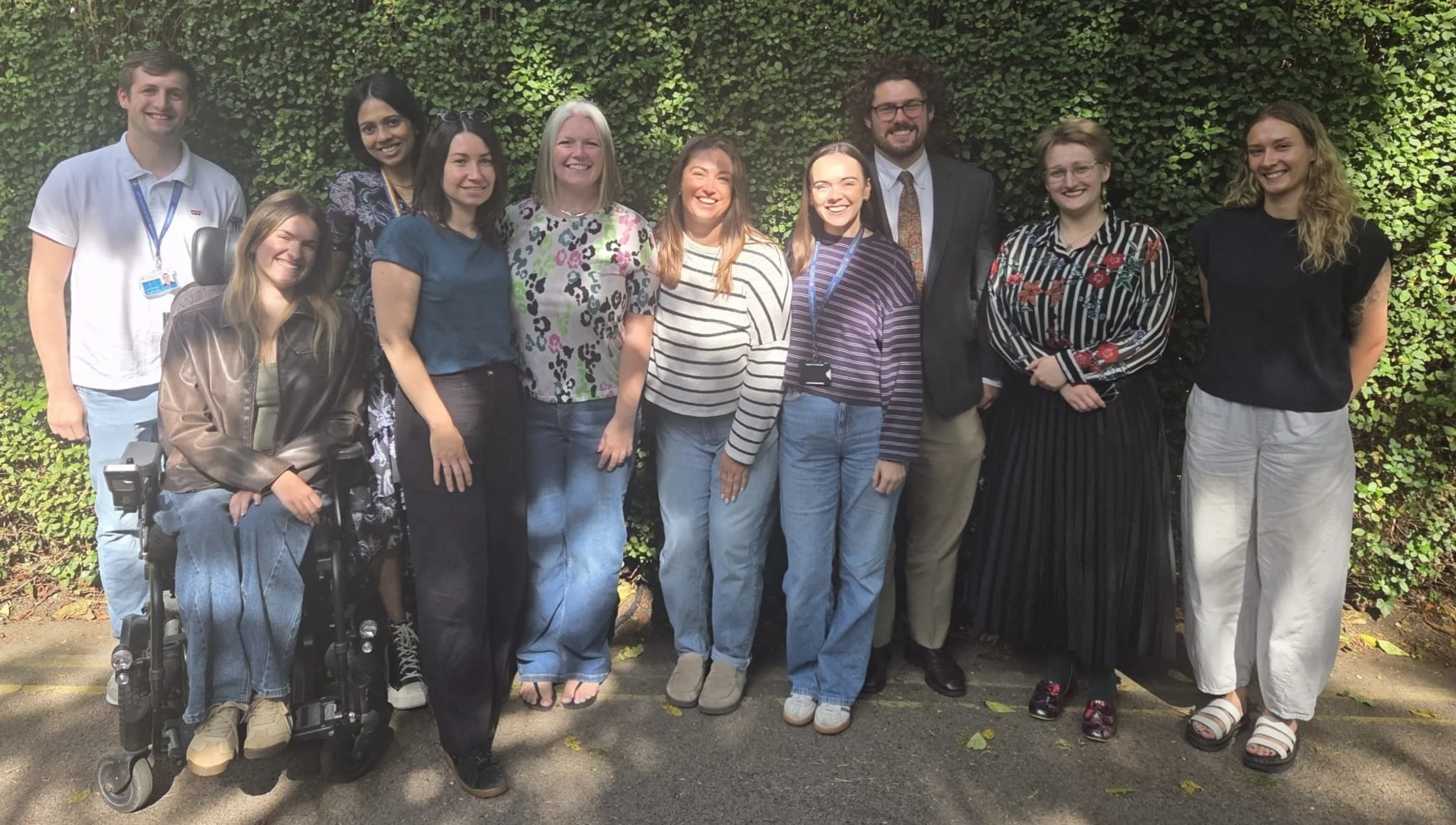 Steph with the health and wellbeing research group