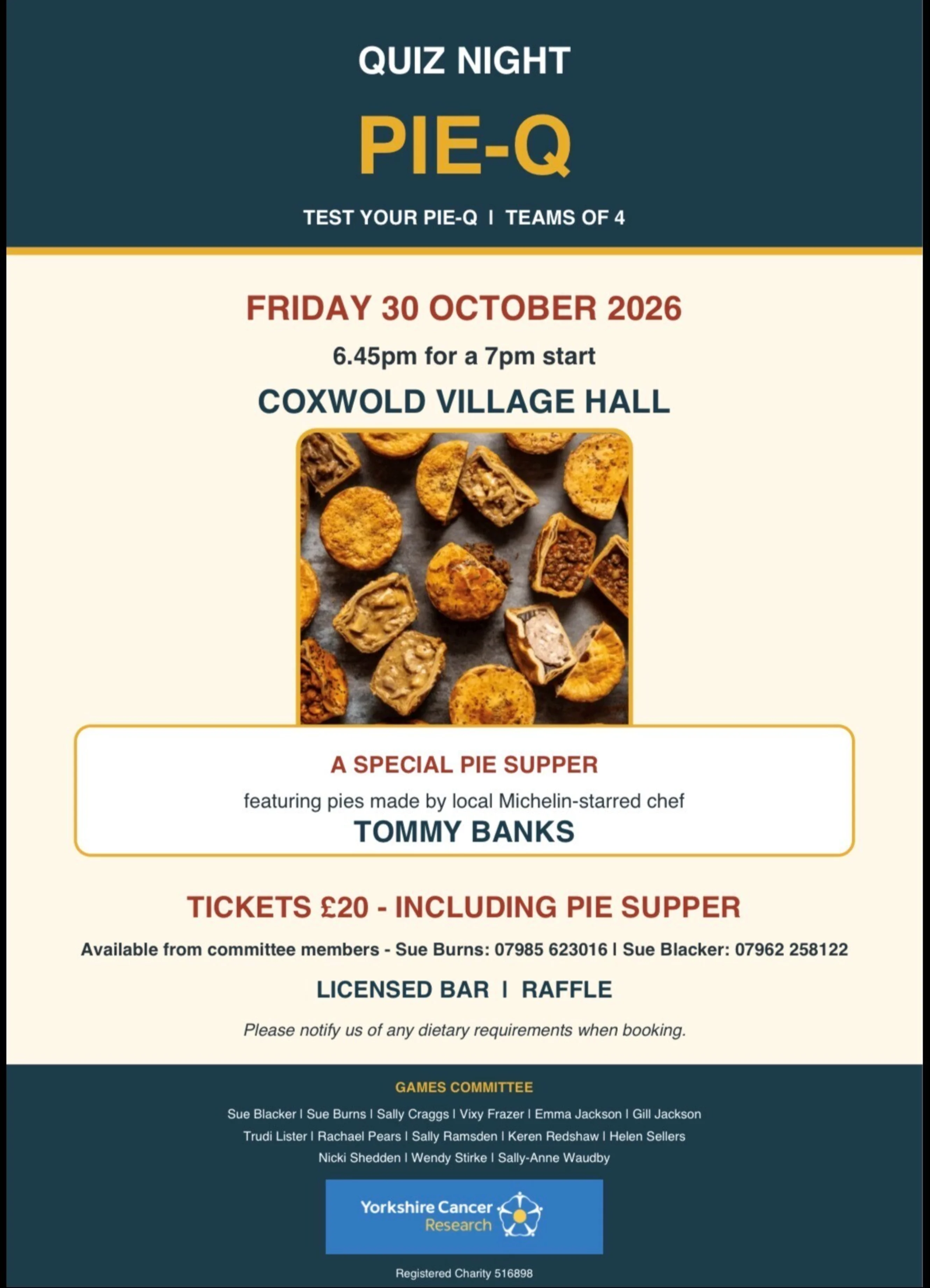 Galtres Quiz Night Poster Pie-Q