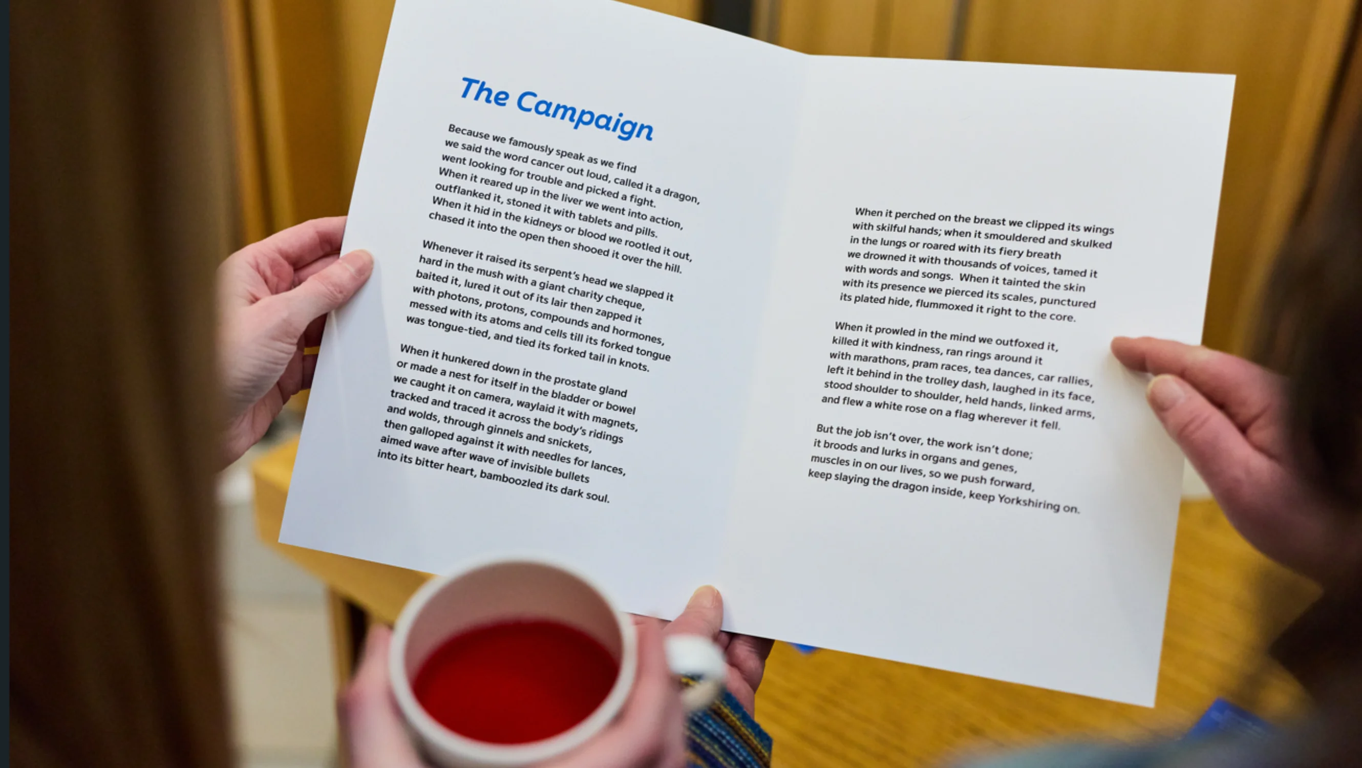 A booklet featuring the poem