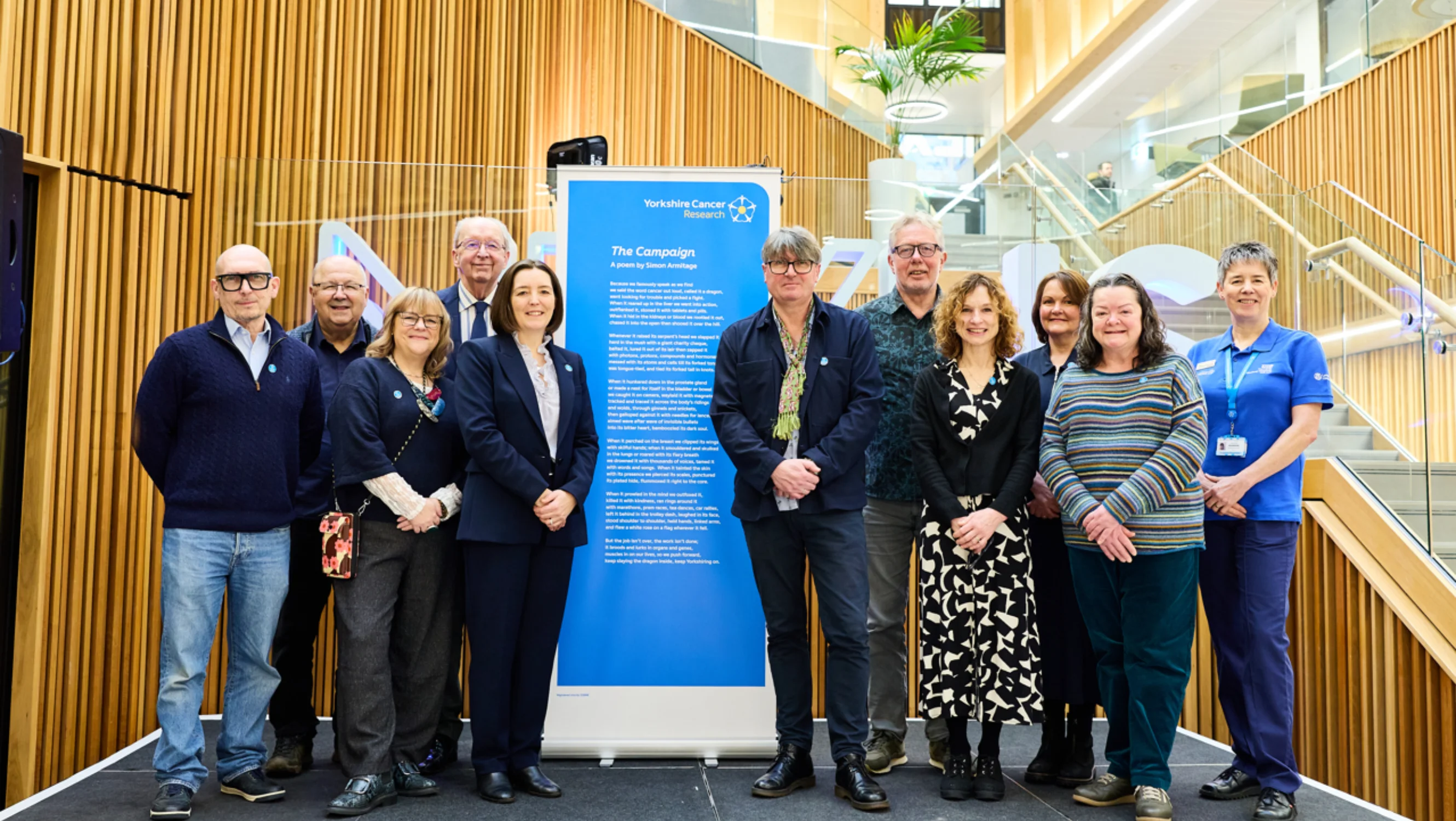 Simon Armitage and supporters gather to launch 'The Campaign'