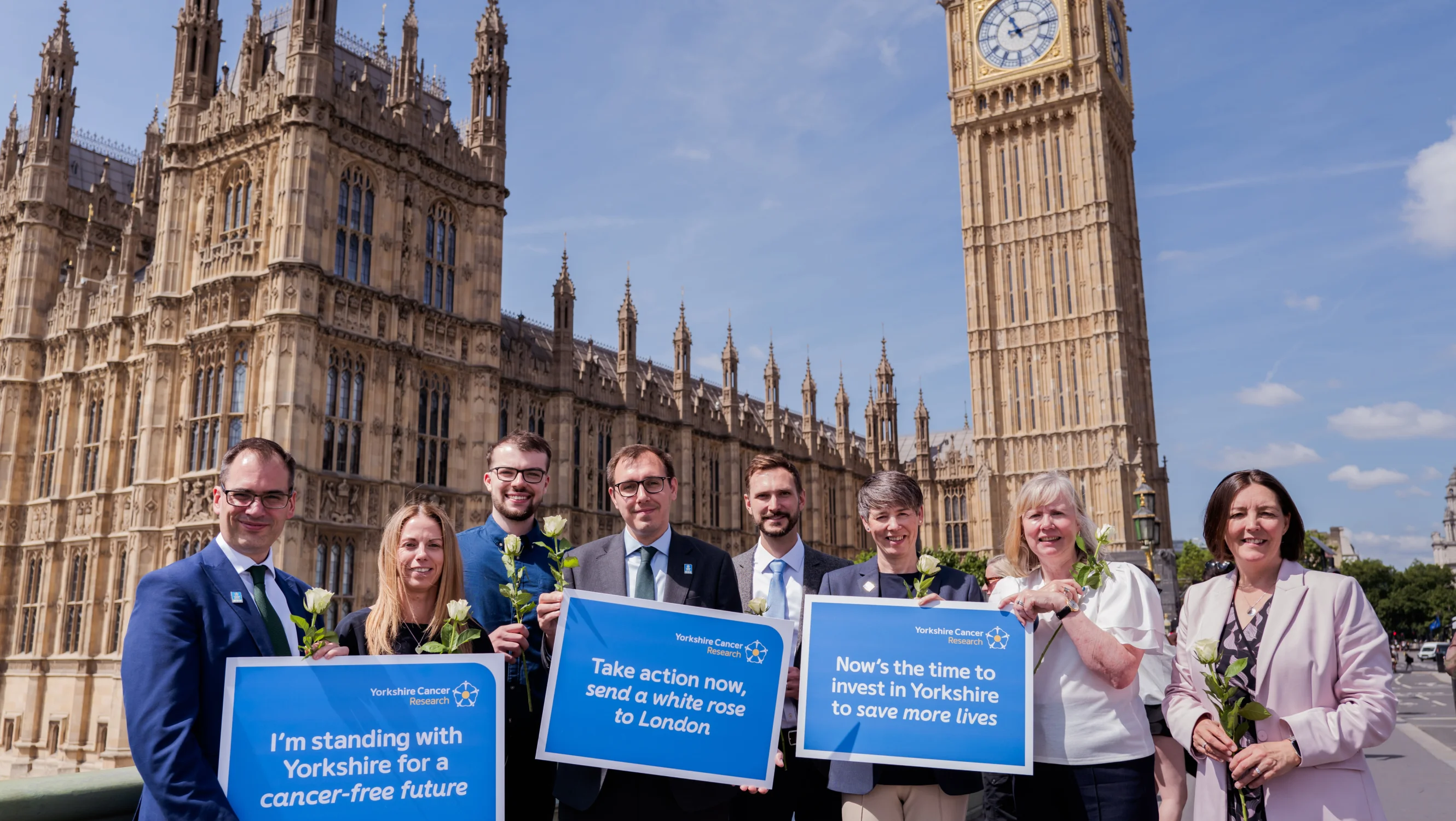 Charity supporters and politicians launched the White Rose campaign at Westminster in summer 2025