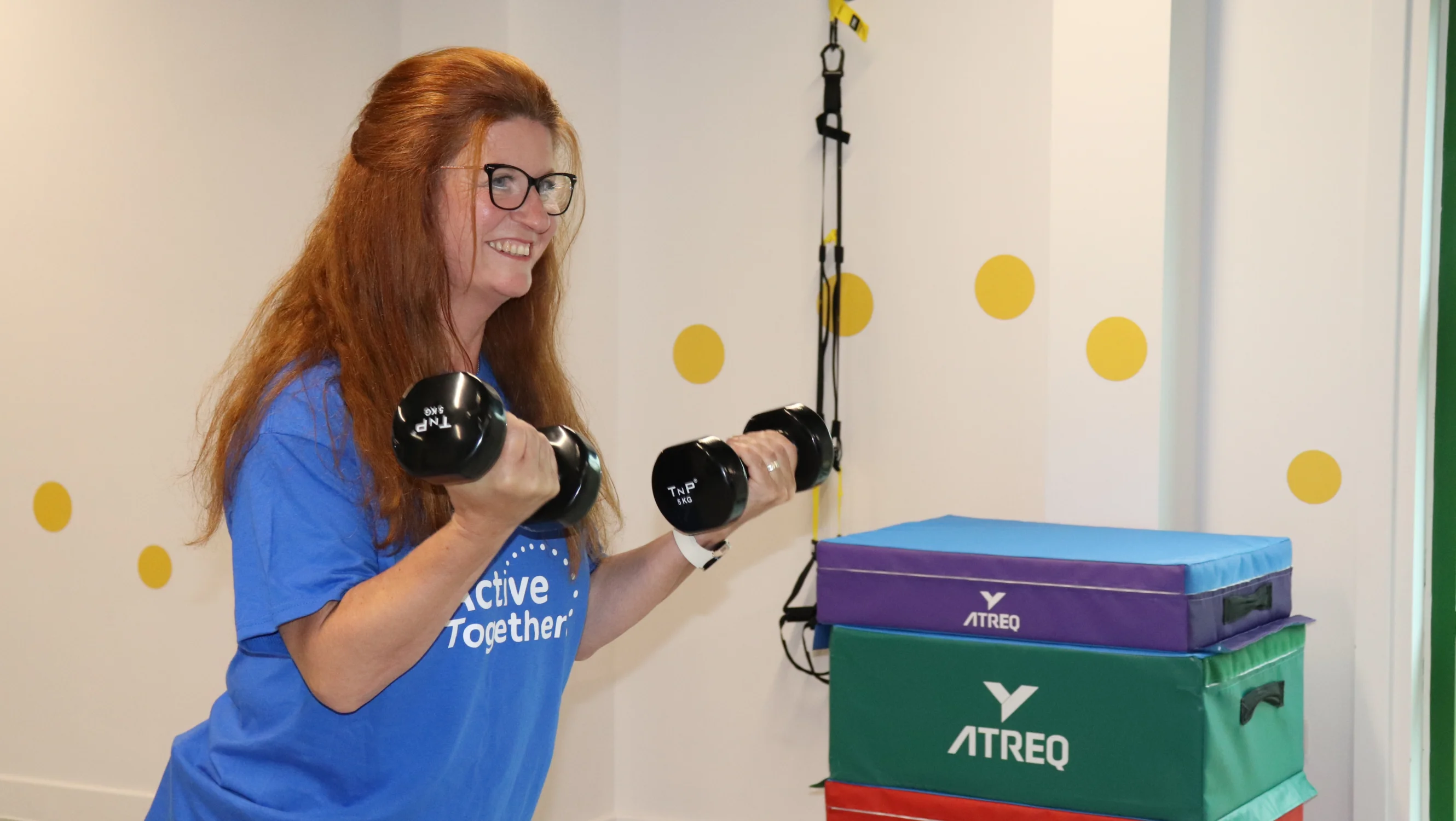 Jackie in the Active Together studio