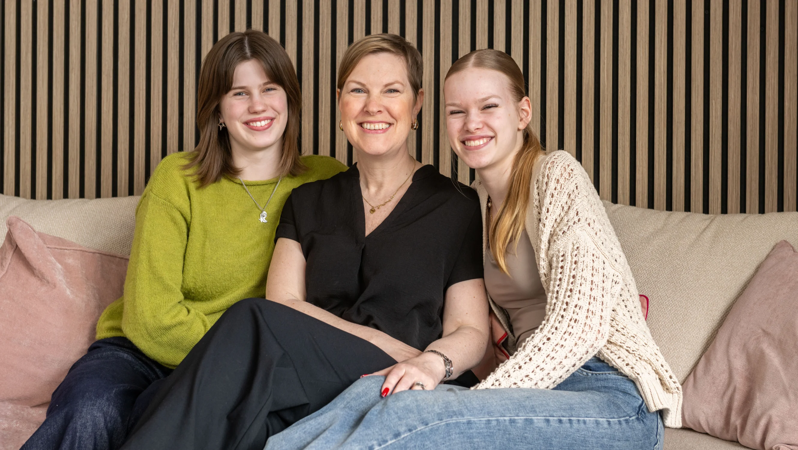 Emma Ward and her daughters