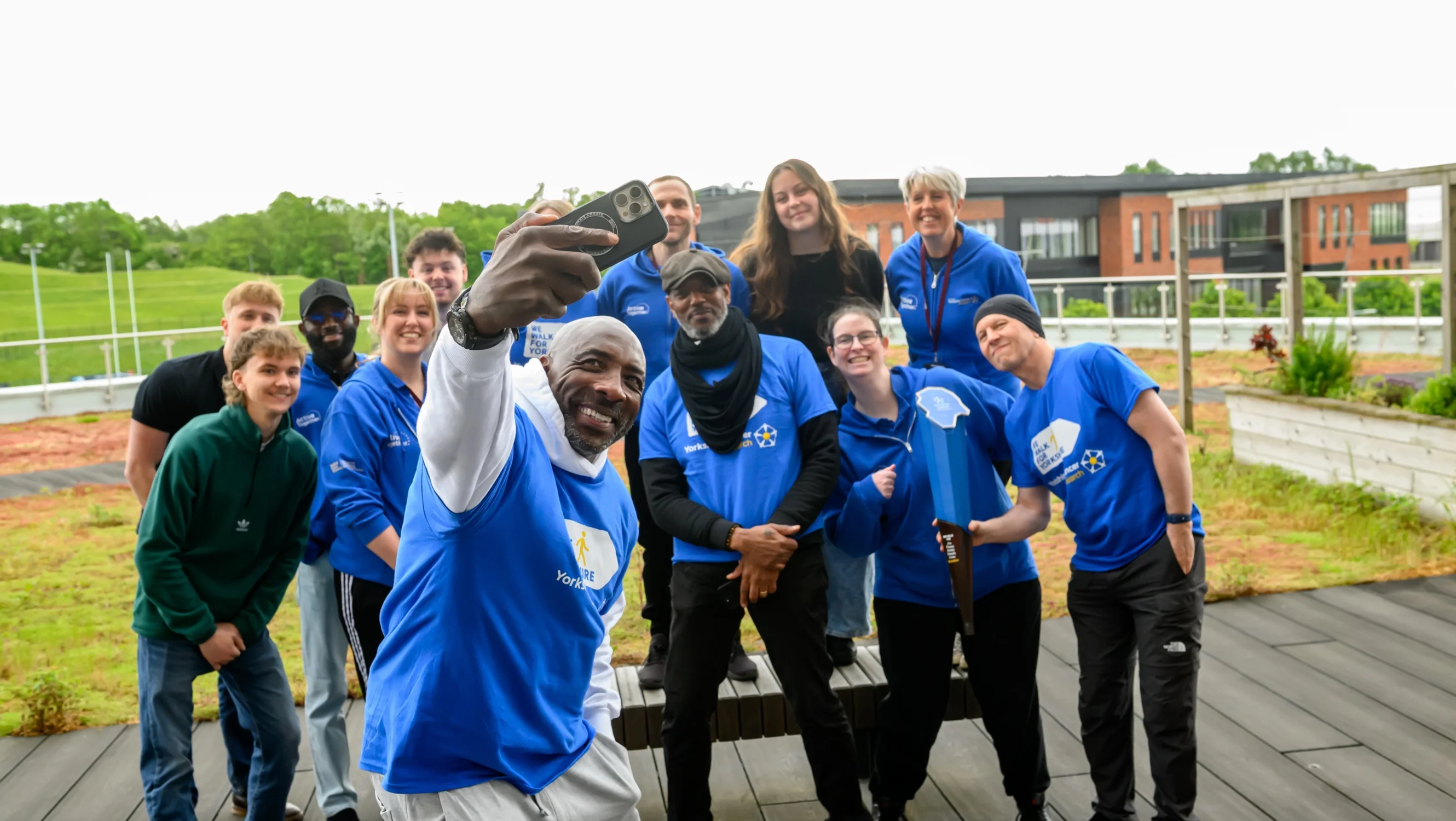 Johnny taking a selfie with the Active Together team