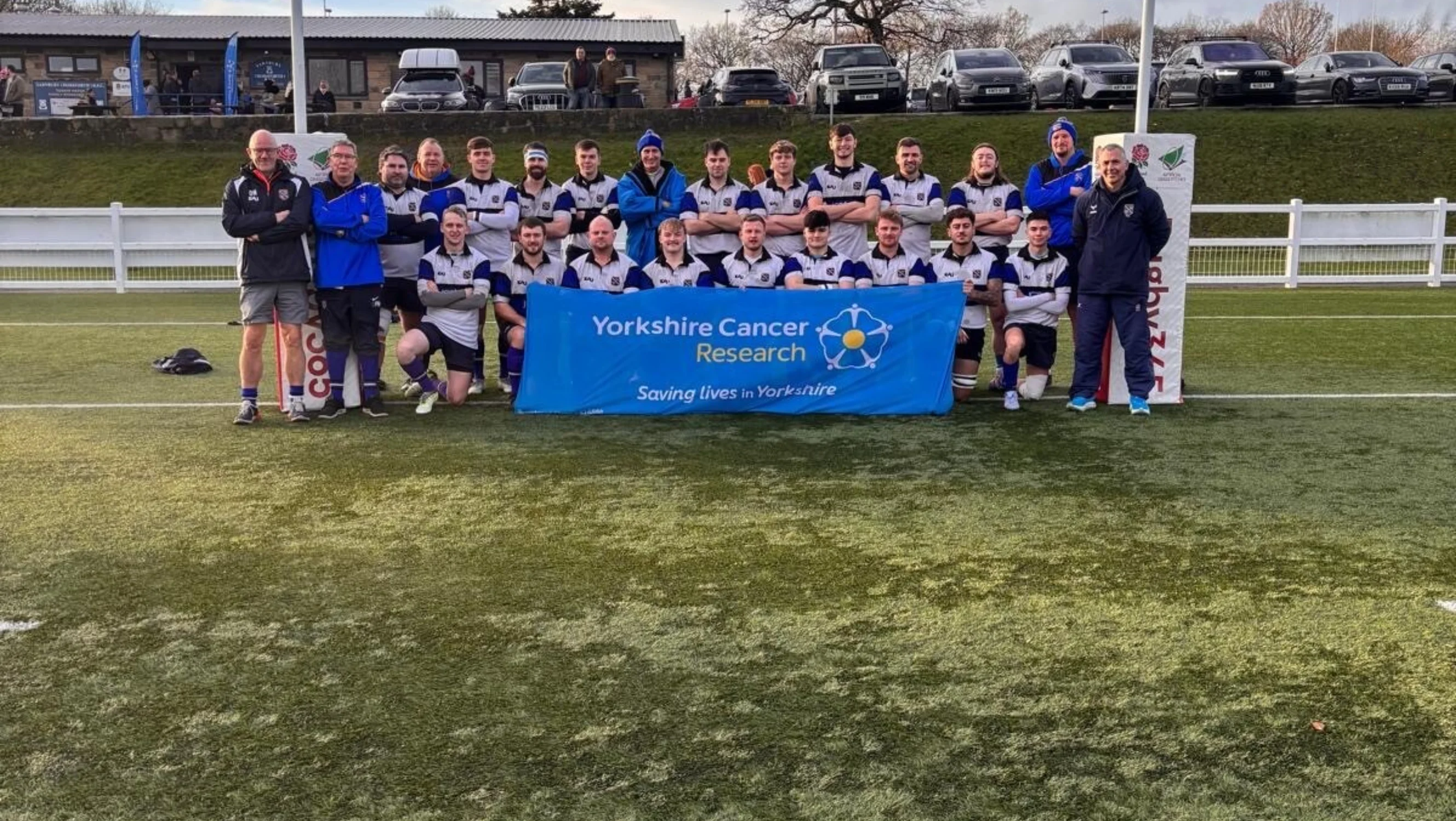 Alastair and his friends and family at the annual rugby fundraising memorial match