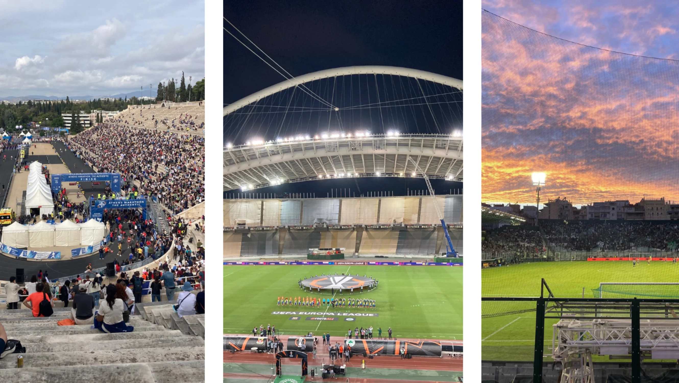 Image 1 - Athens Marathon. Images 2 and 3 - Sports stadiums in Greece