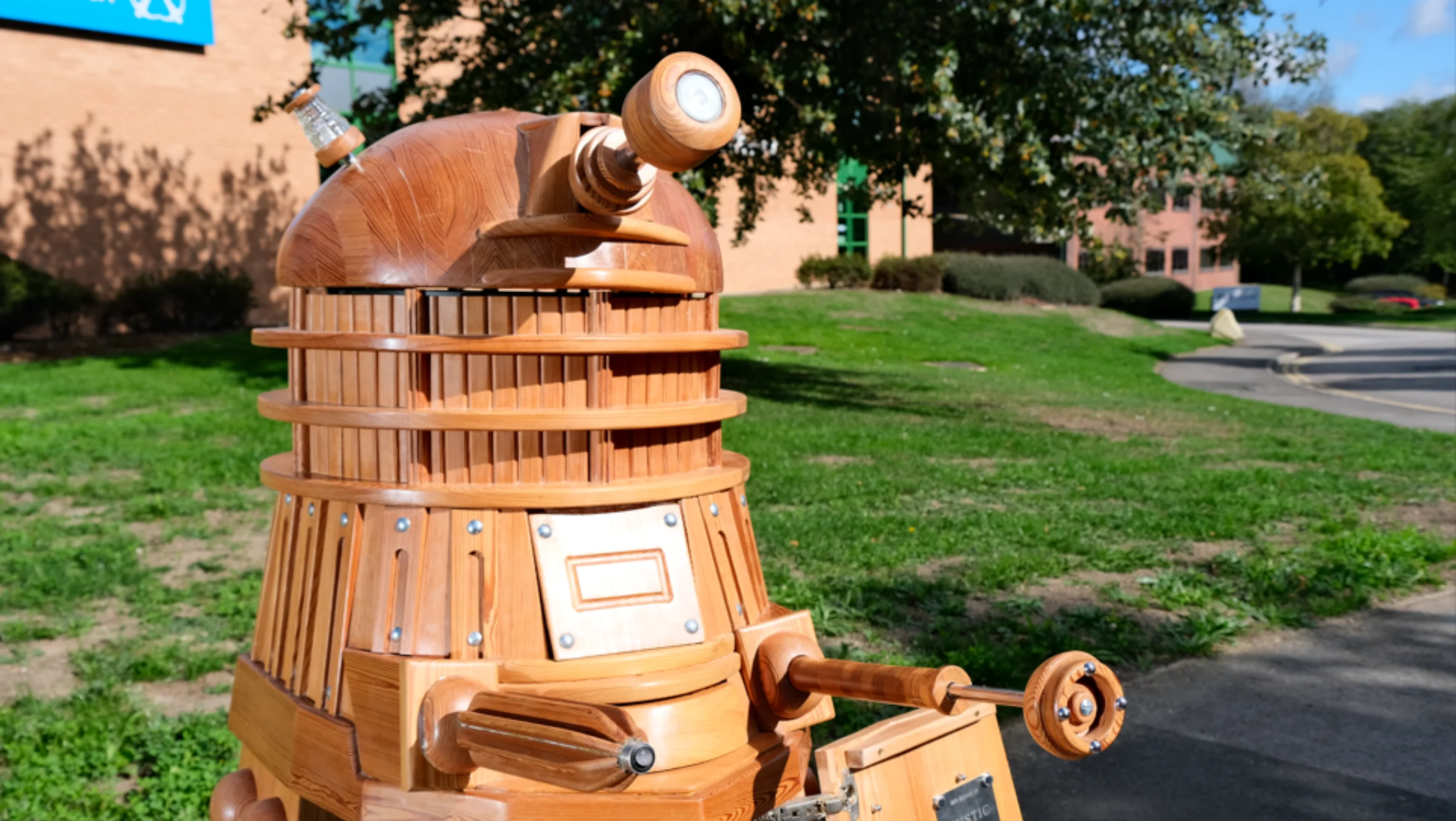 The Dalek with its inside doors open