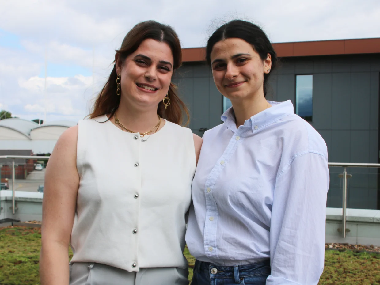 Exercise and physical fitness expert Konstantina Karnarou and physiotherapy student Vasia Xanthopoulou.